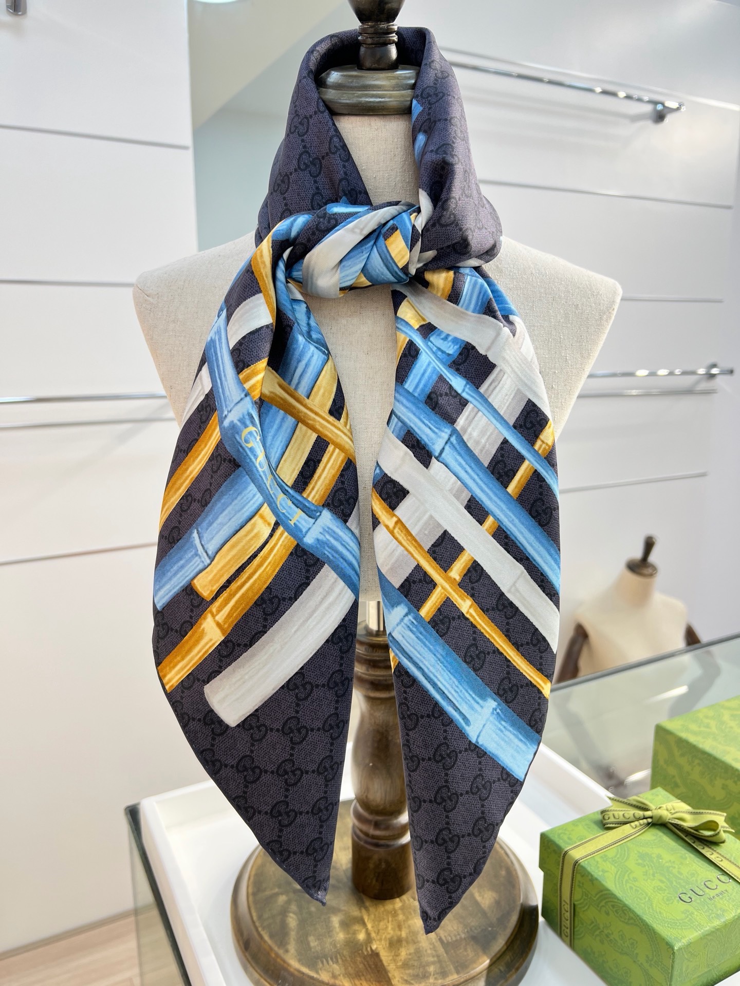 Cheap New GUCCI high-quality scarf in 216903, $55 USD- [IB216903] - Replica Gucci Lightweight Scarf