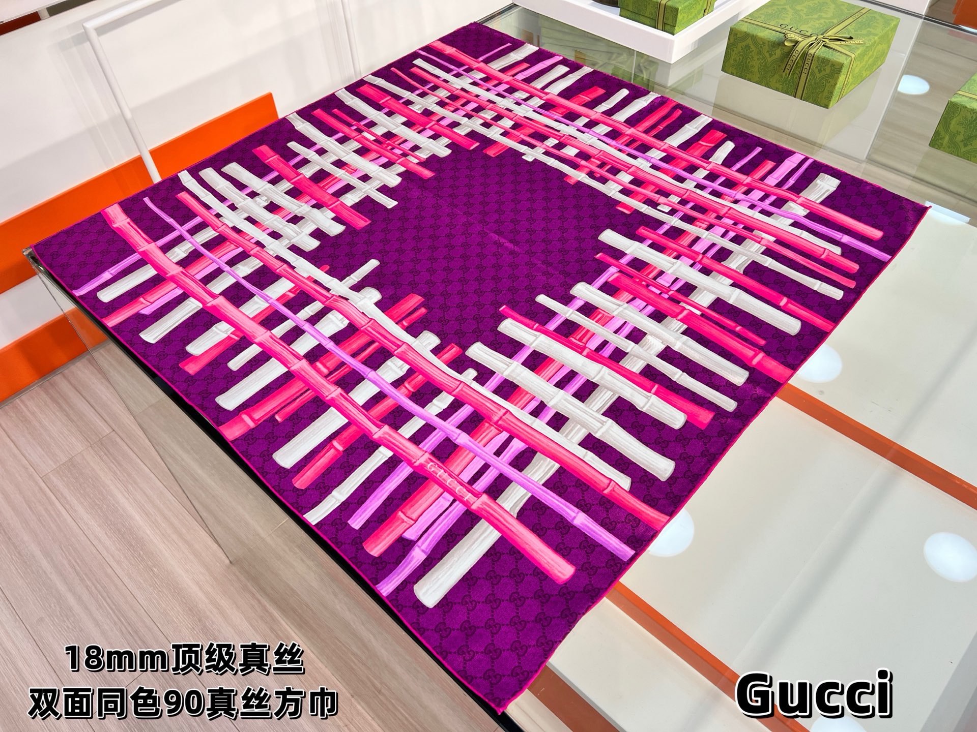 Cheap New GUCCI high-quality scarf in 216904, $55 USD- [IB216904] - Replica Gucci Lightweight Scarf