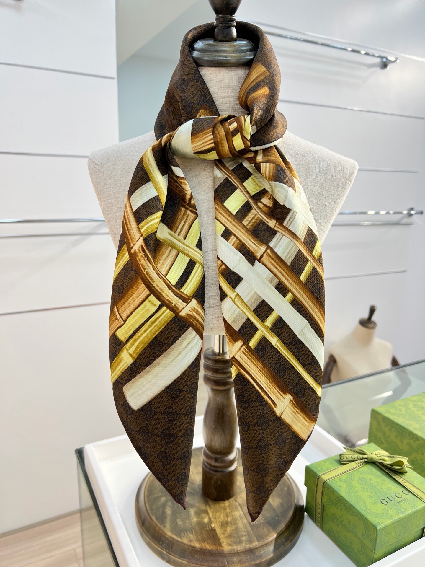 Cheap New GUCCI high-quality scarf in 216905, $55 USD- [IB216905] - Replica Gucci Lightweight Scarf