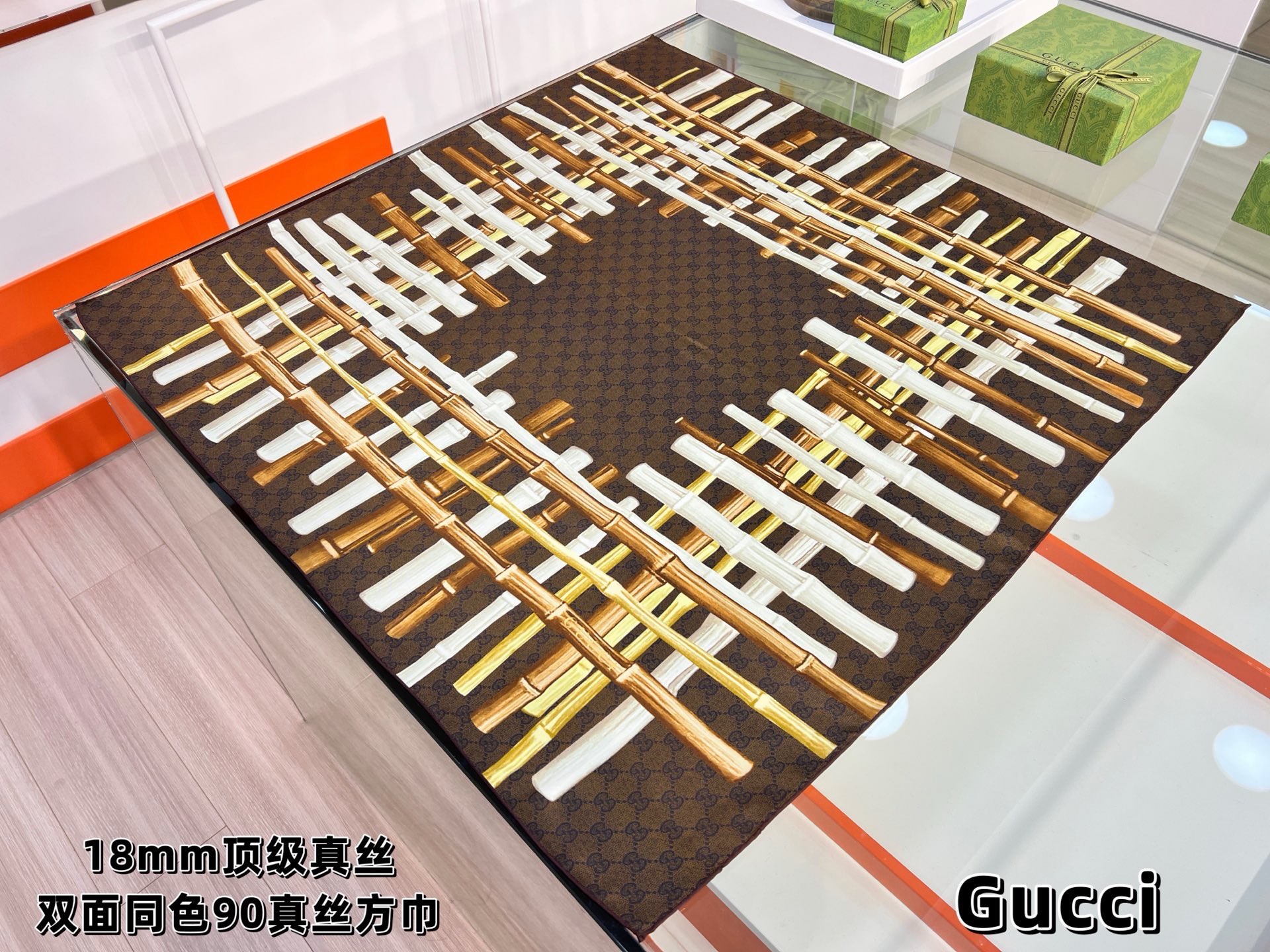 Cheap New GUCCI high-quality scarf in 216905, $55 USD- [IB216905] - Replica Gucci Lightweight Scarf