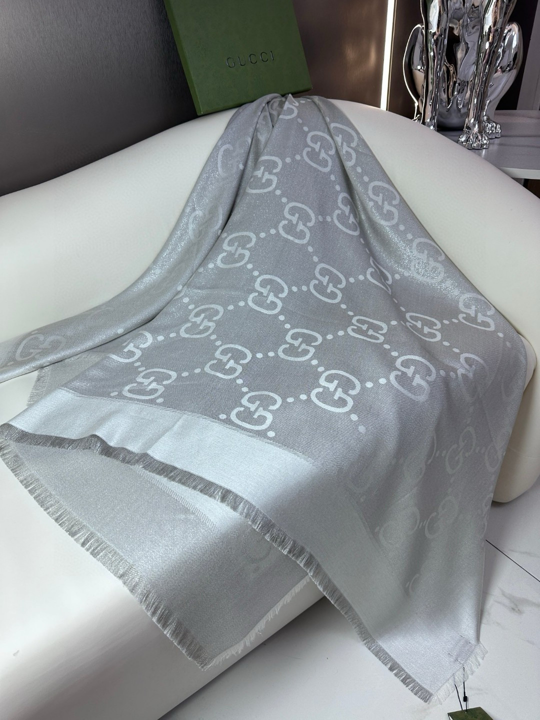 Cheap New GUCCI high-quality scarf in 216909, $55 USD- [IB216909] - Replica Gucci Lightweight Scarf
