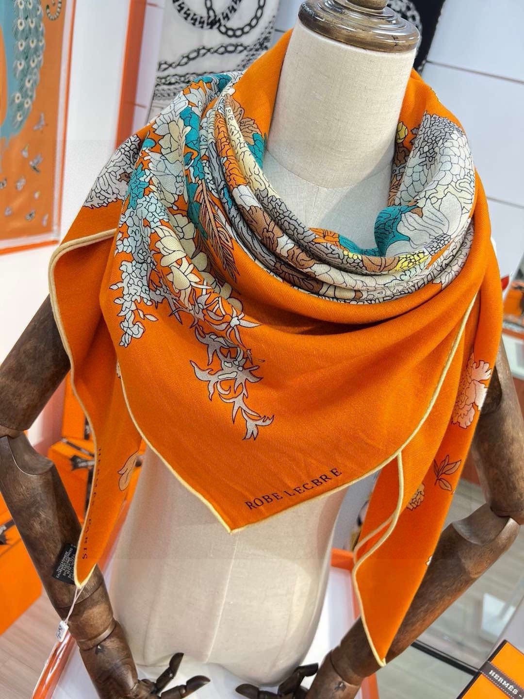 Cheap New Hermes high-quality scarf in 216916, $55 USD- [IB216916] - Replica Hermes Cashmere scarf