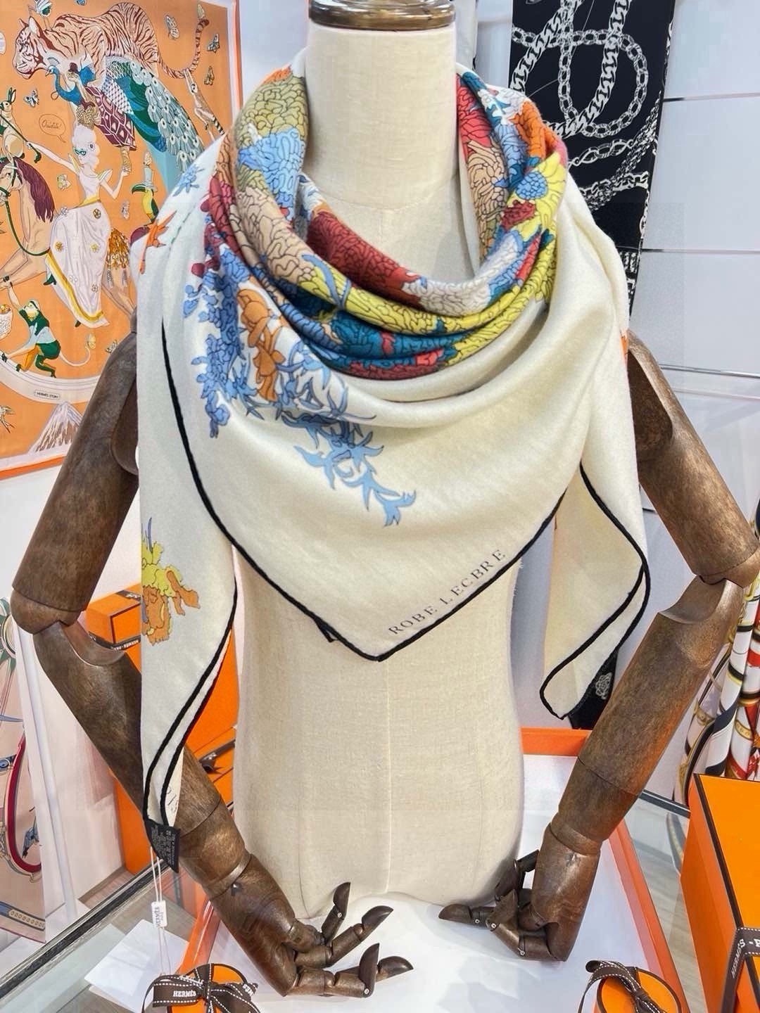 Cheap New Hermes high-quality scarf in 216917, $55 USD- [IB216917] - Replica Hermes Cashmere scarf