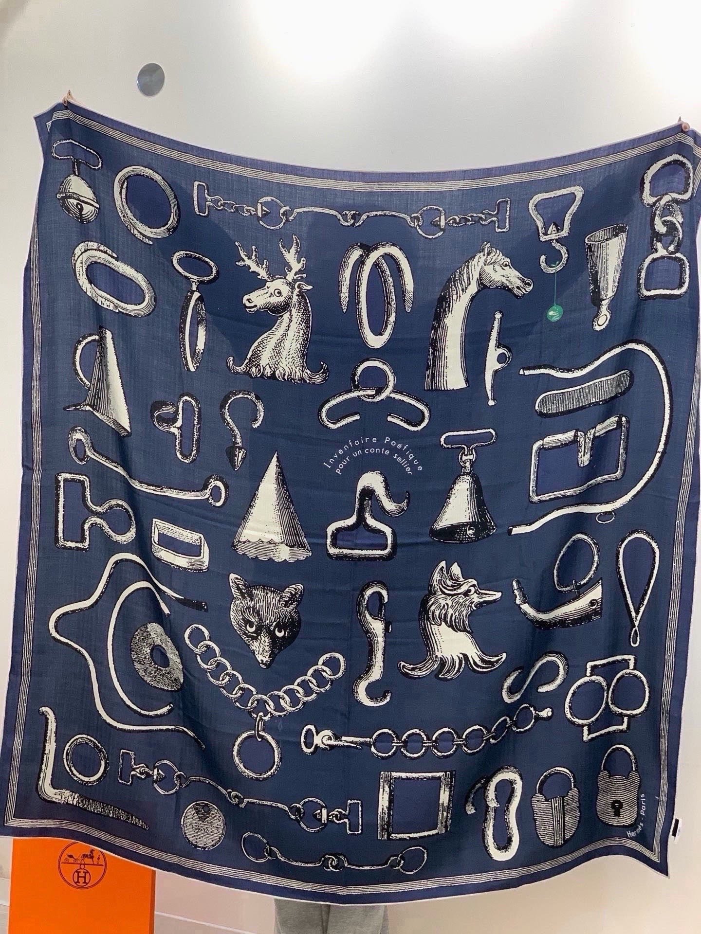Cheap New Hermes high-quality scarf in 216919, $55 USD- [IB216919] - Replica Hermes Cashmere scarf