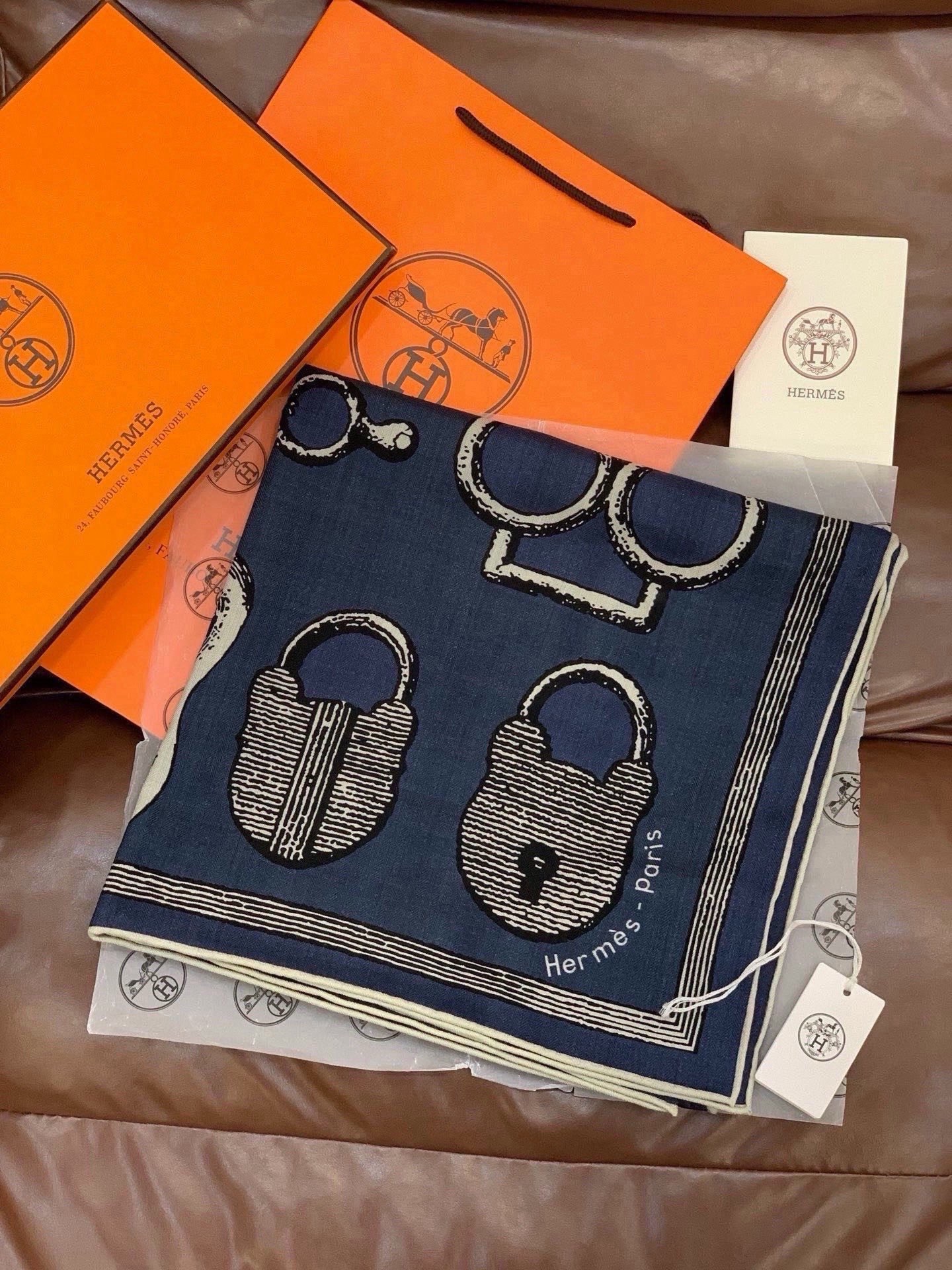Cheap New Hermes high-quality scarf in 216919, $55 USD- [IB216919] - Replica Hermes Cashmere scarf