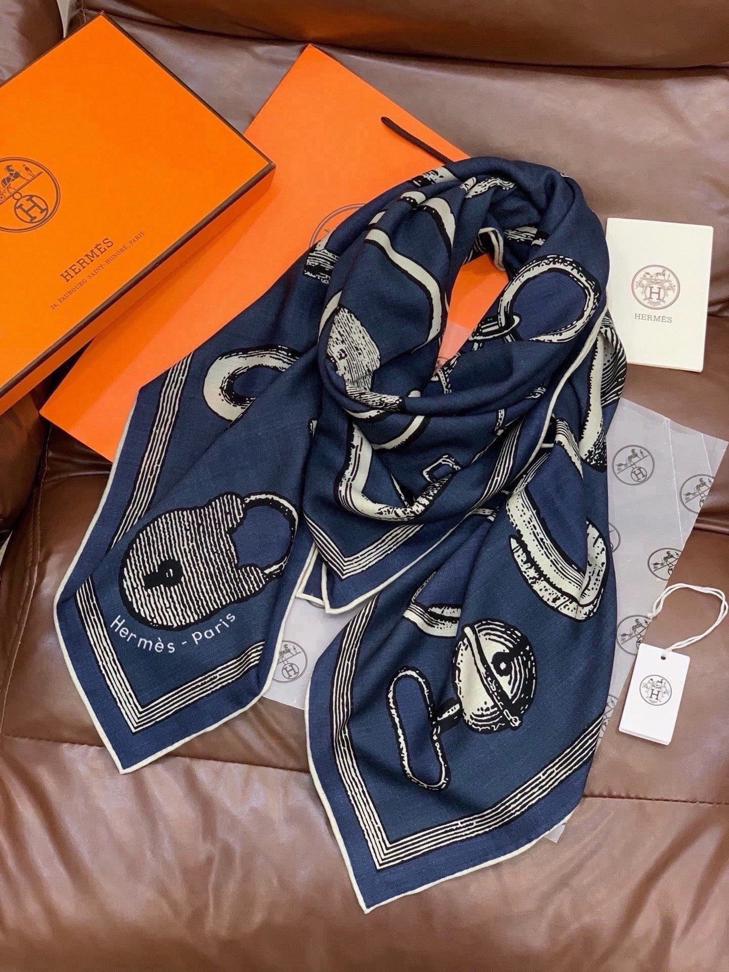 Cheap New Hermes high-quality scarf in 216919, $55 USD- [IB216919] - Replica Hermes Cashmere scarf