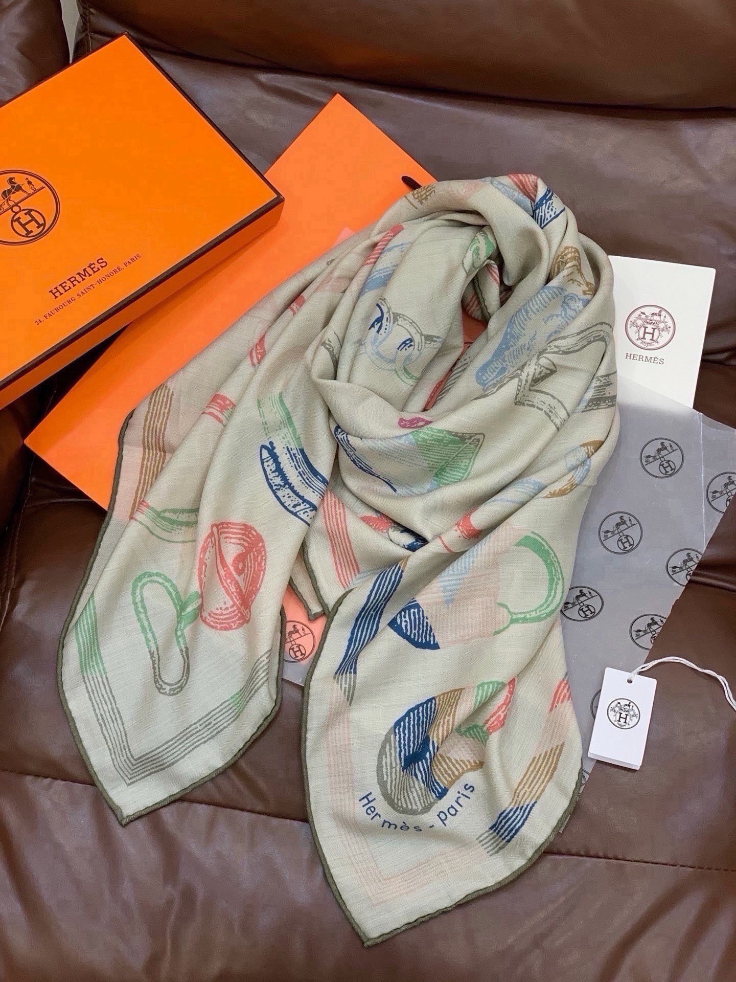 Cheap New Hermes high-quality scarf in 216920, $55 USD- [IB216920] - Replica Hermes Cashmere scarf
