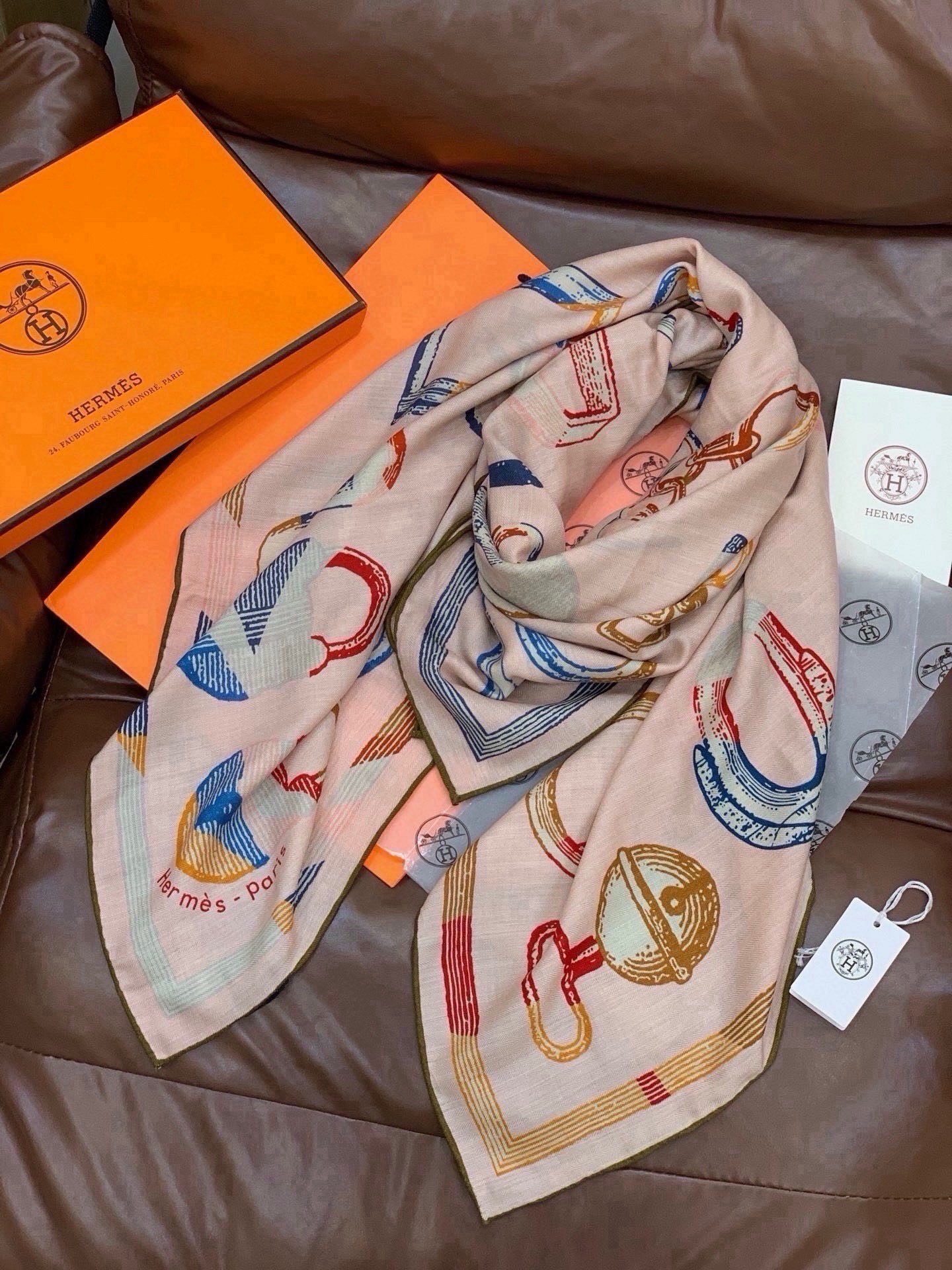 Cheap New Hermes high-quality scarf in 216921, $55 USD- [IB216921] - Replica Hermes Cashmere scarf