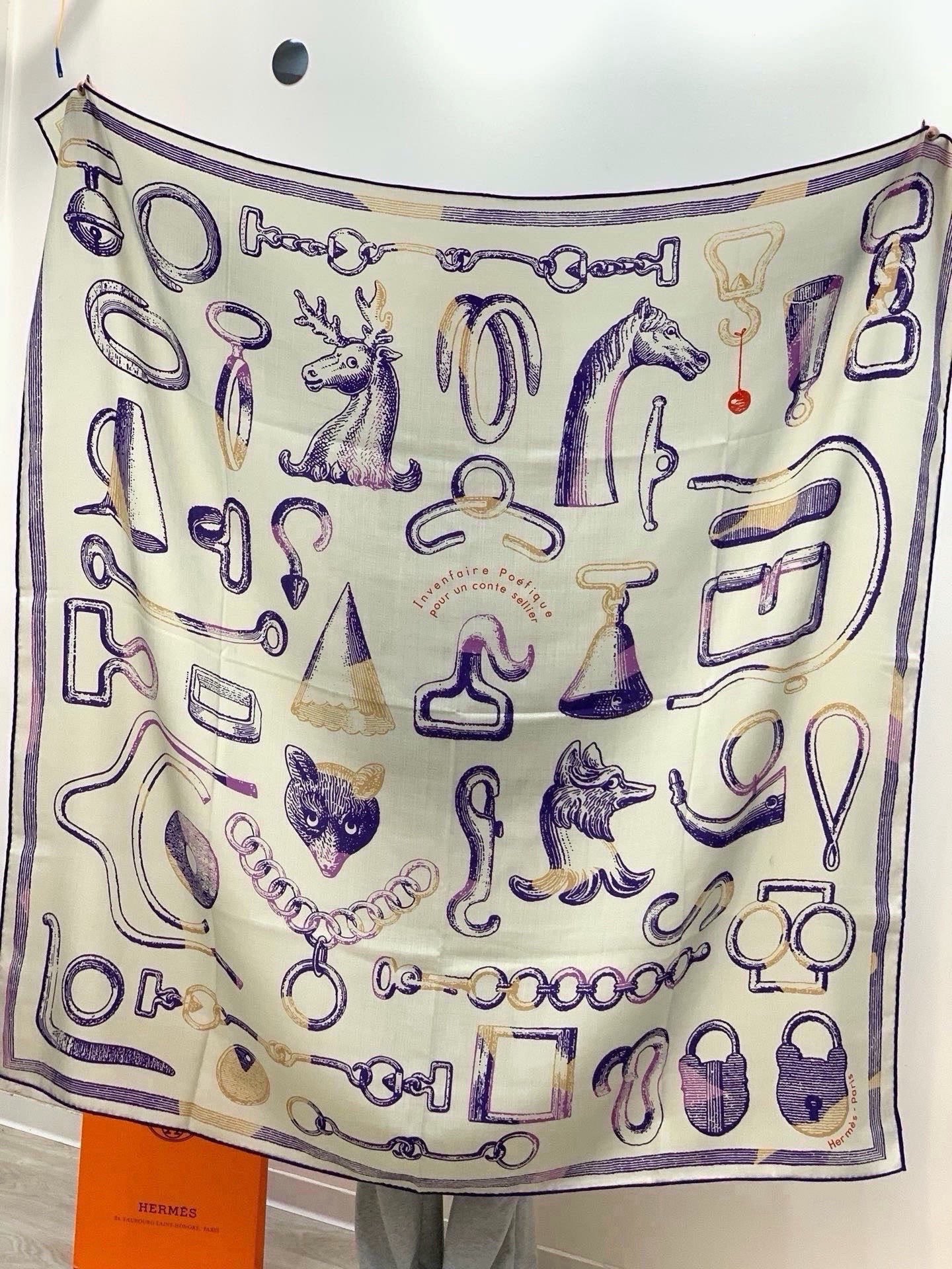Cheap New Hermes high-quality scarf in 216922, $55 USD- [IB216922] - Replica Hermes Cashmere scarf