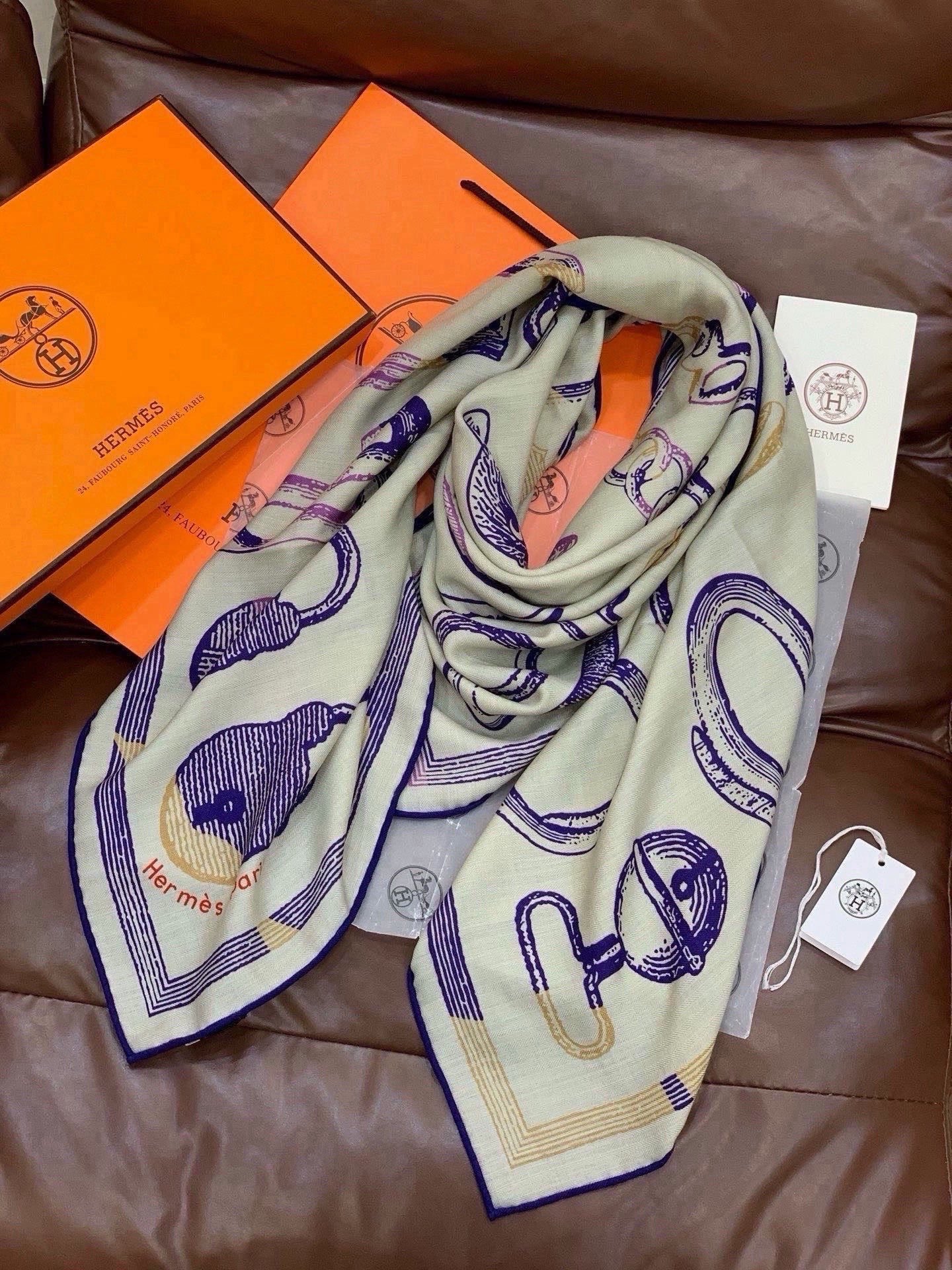 Cheap New Hermes high-quality scarf in 216922, $55 USD- [IB216922] - Replica Hermes Cashmere scarf