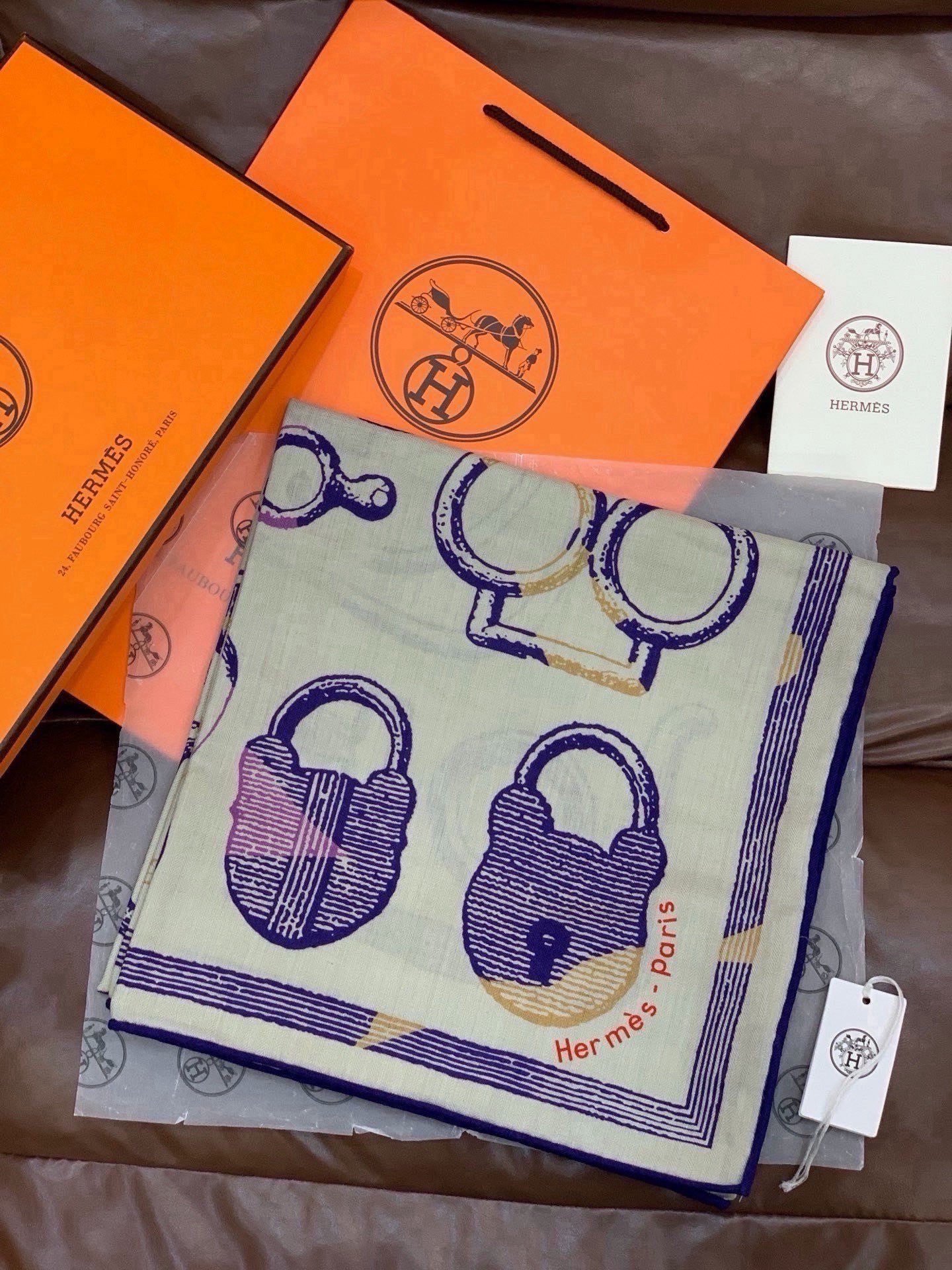 Cheap New Hermes high-quality scarf in 216922, $55 USD- [IB216922] - Replica Hermes Cashmere scarf
