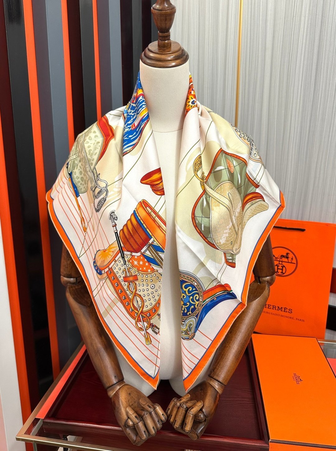 Cheap New Hermes high-quality scarf in 216923, $55 USD- [IB216923] - Replica Hermes Cashmere scarf