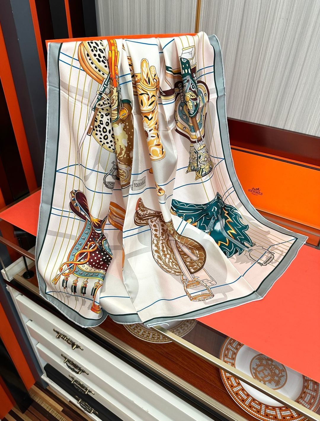 Cheap New Hermes high-quality scarf in 216924, $55 USD- [IB216924] - Replica Hermes Cashmere scarf