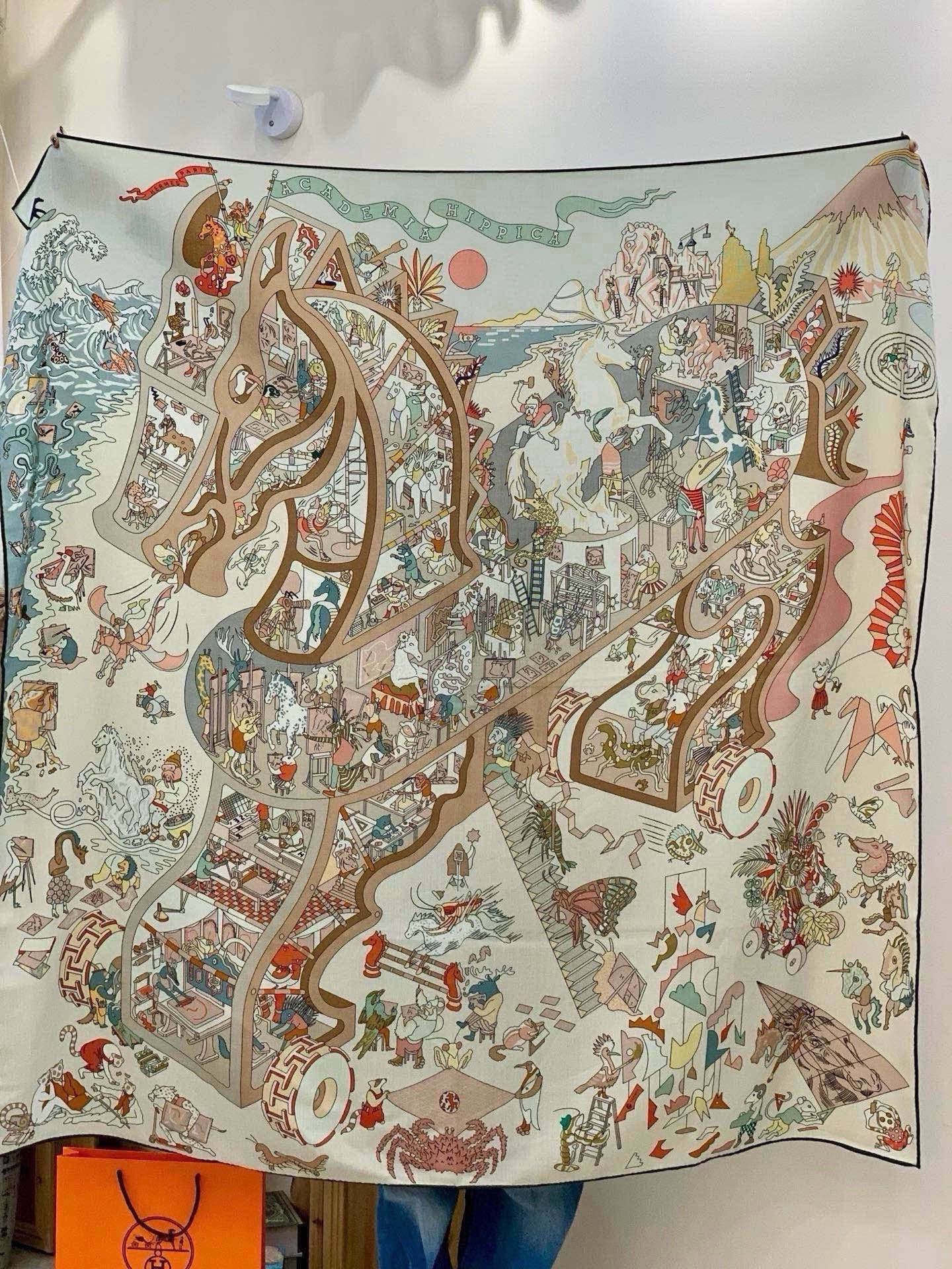 Cheap New Hermes high-quality scarf in 216925, $55 USD- [IB216925] - Replica Hermes Cashmere scarf