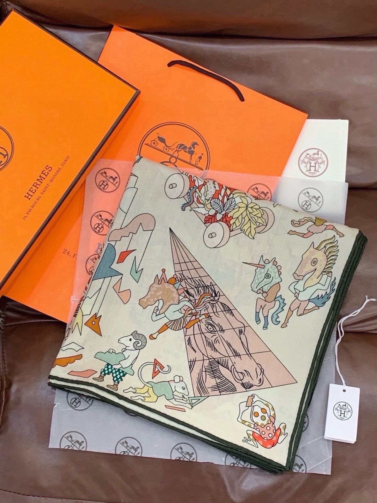 Cheap New Hermes high-quality scarf in 216925, $55 USD- [IB216925] - Replica Hermes Cashmere scarf