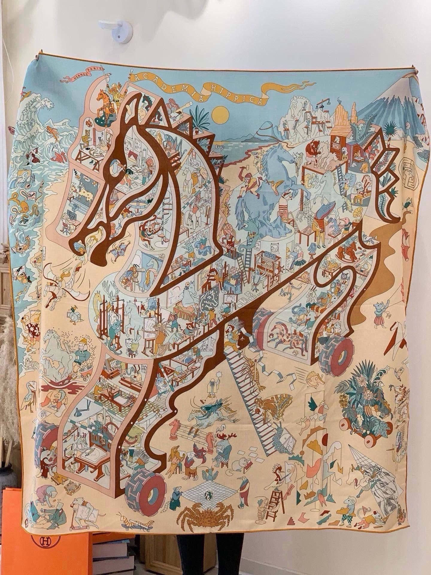 Cheap New Hermes high-quality scarf in 216927, $55 USD- [IB216927] - Replica Hermes Cashmere scarf