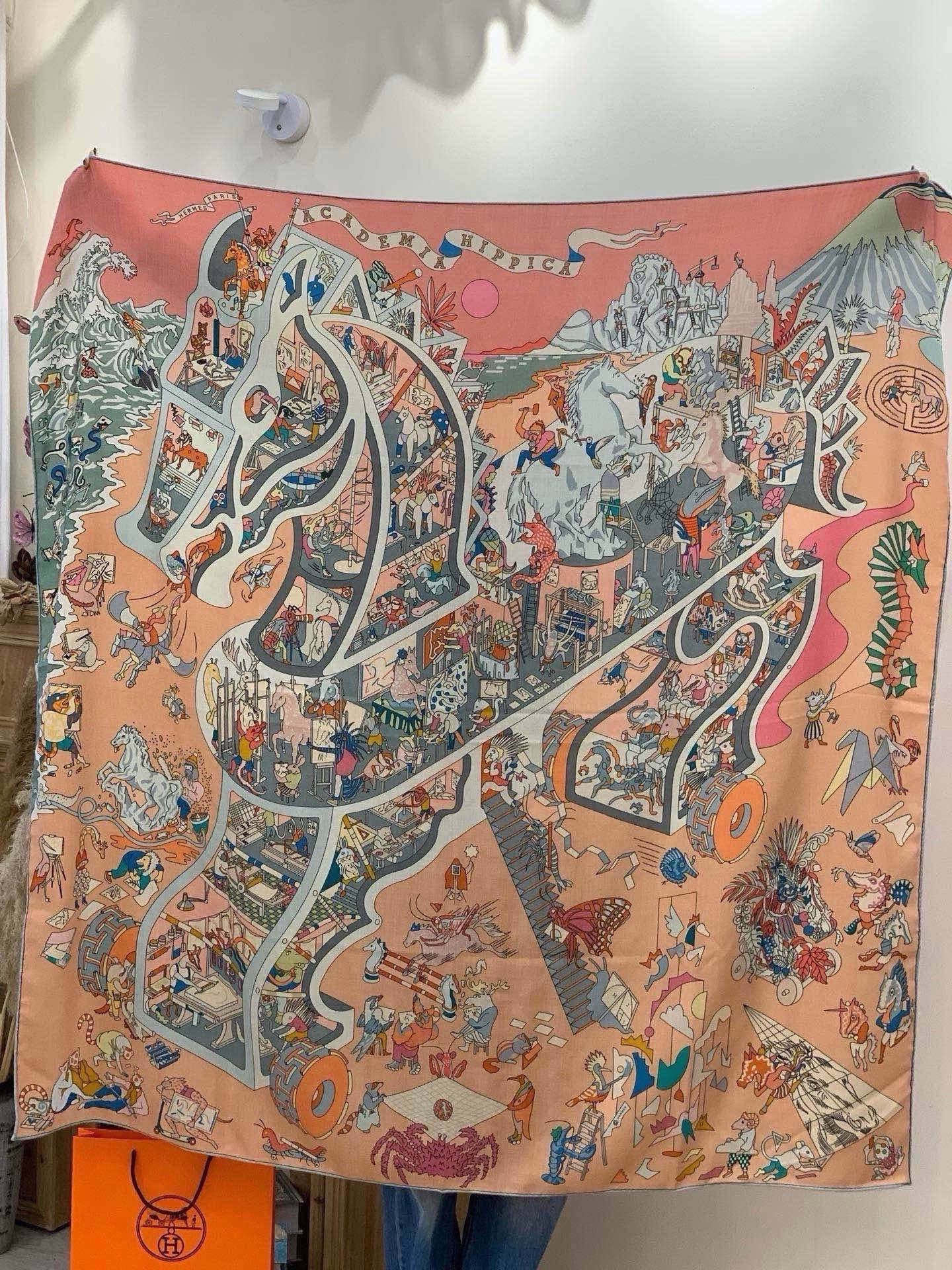 Cheap New Hermes high-quality scarf in 216928, $55 USD- [IB216928] - Replica Hermes Cashmere scarf