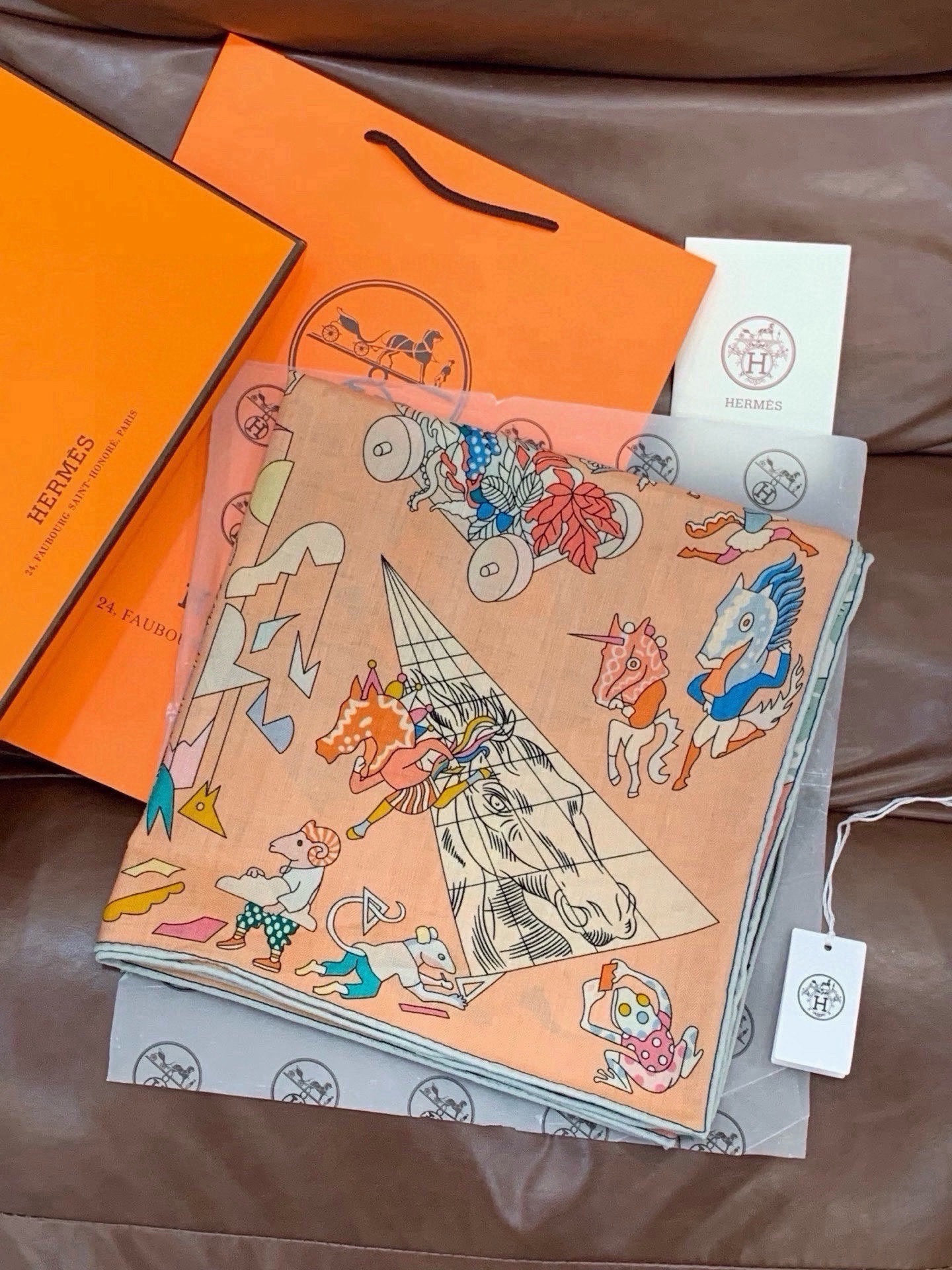 Cheap New Hermes high-quality scarf in 216928, $55 USD- [IB216928] - Replica Hermes Cashmere scarf