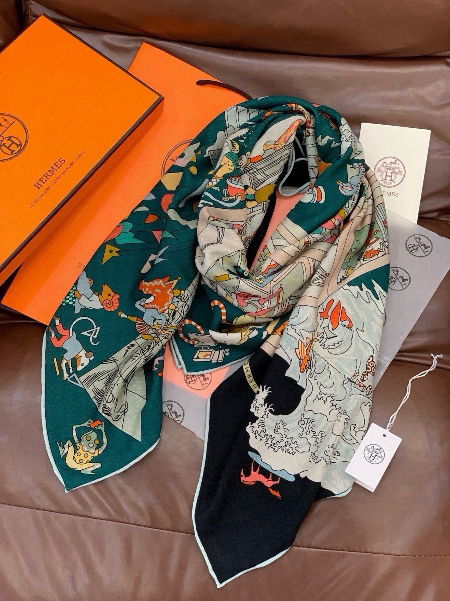 Cheap New Hermes high-quality scarf in 216929, $55 USD- [IB216929] - Replica Hermes Cashmere scarf
