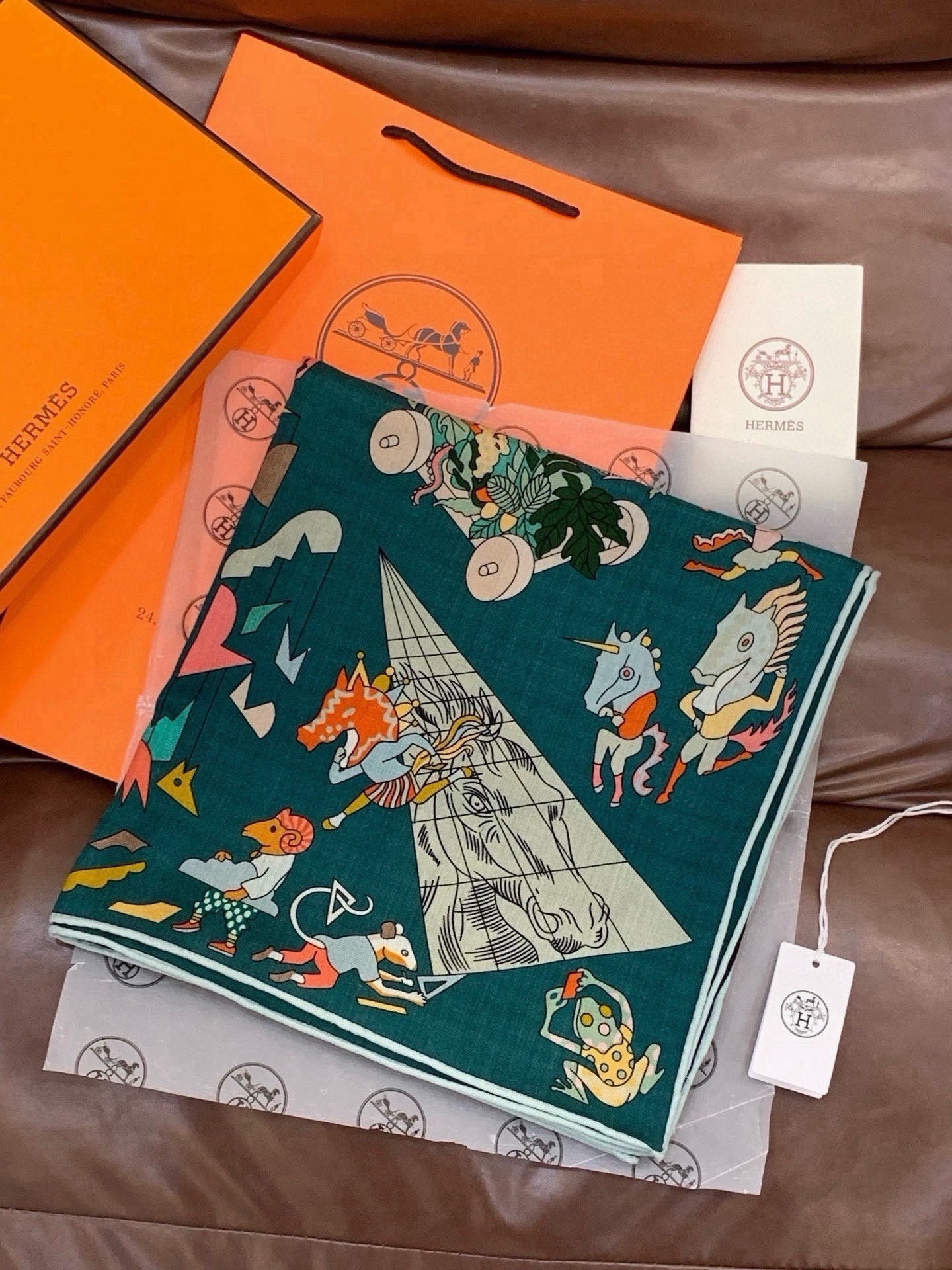 Cheap New Hermes high-quality scarf in 216929, $55 USD- [IB216929] - Replica Hermes Cashmere scarf