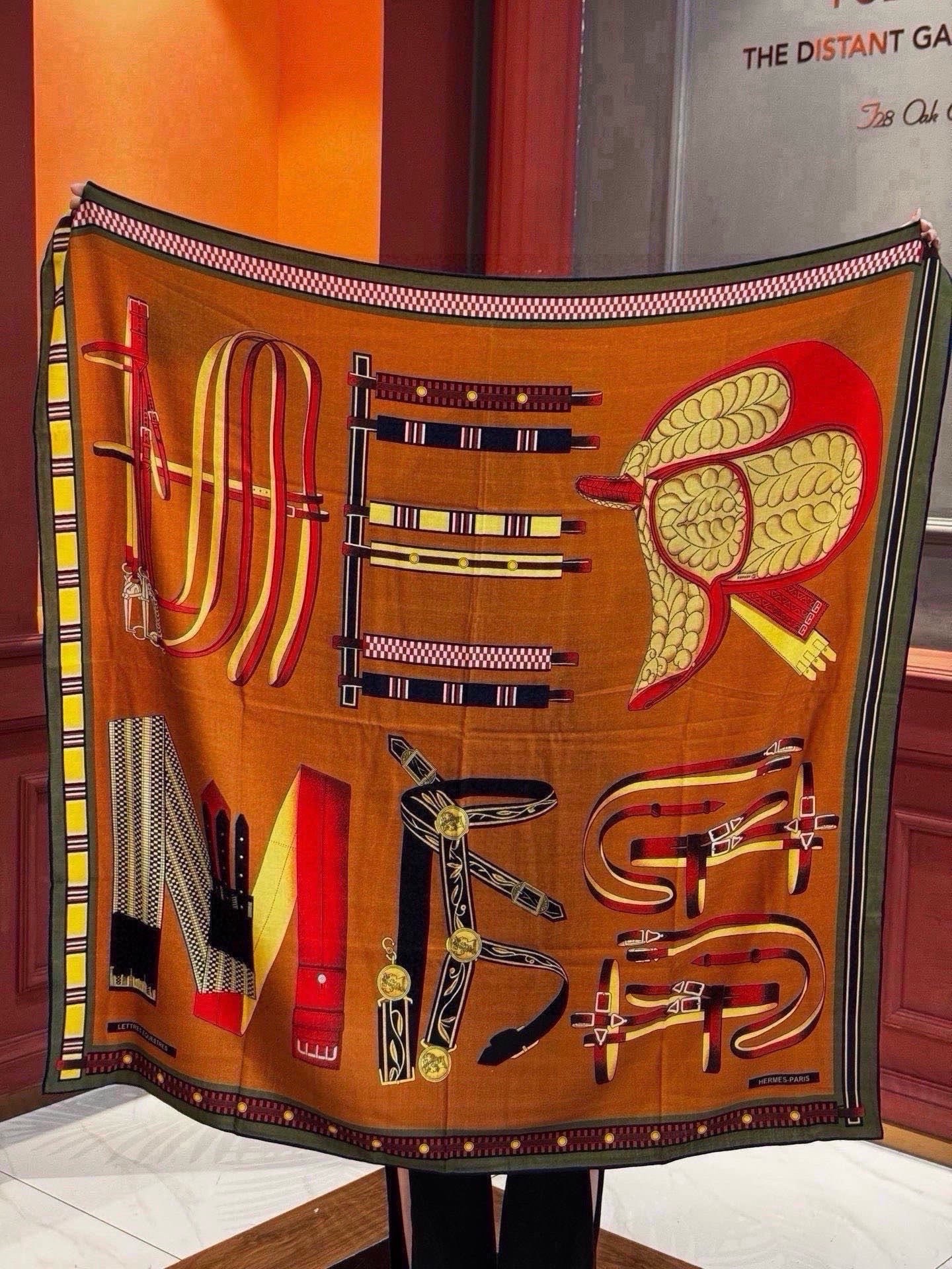 Cheap New Hermes high-quality scarf in 216931, $55 USD- [IB216931] - Replica Hermes Cashmere scarf