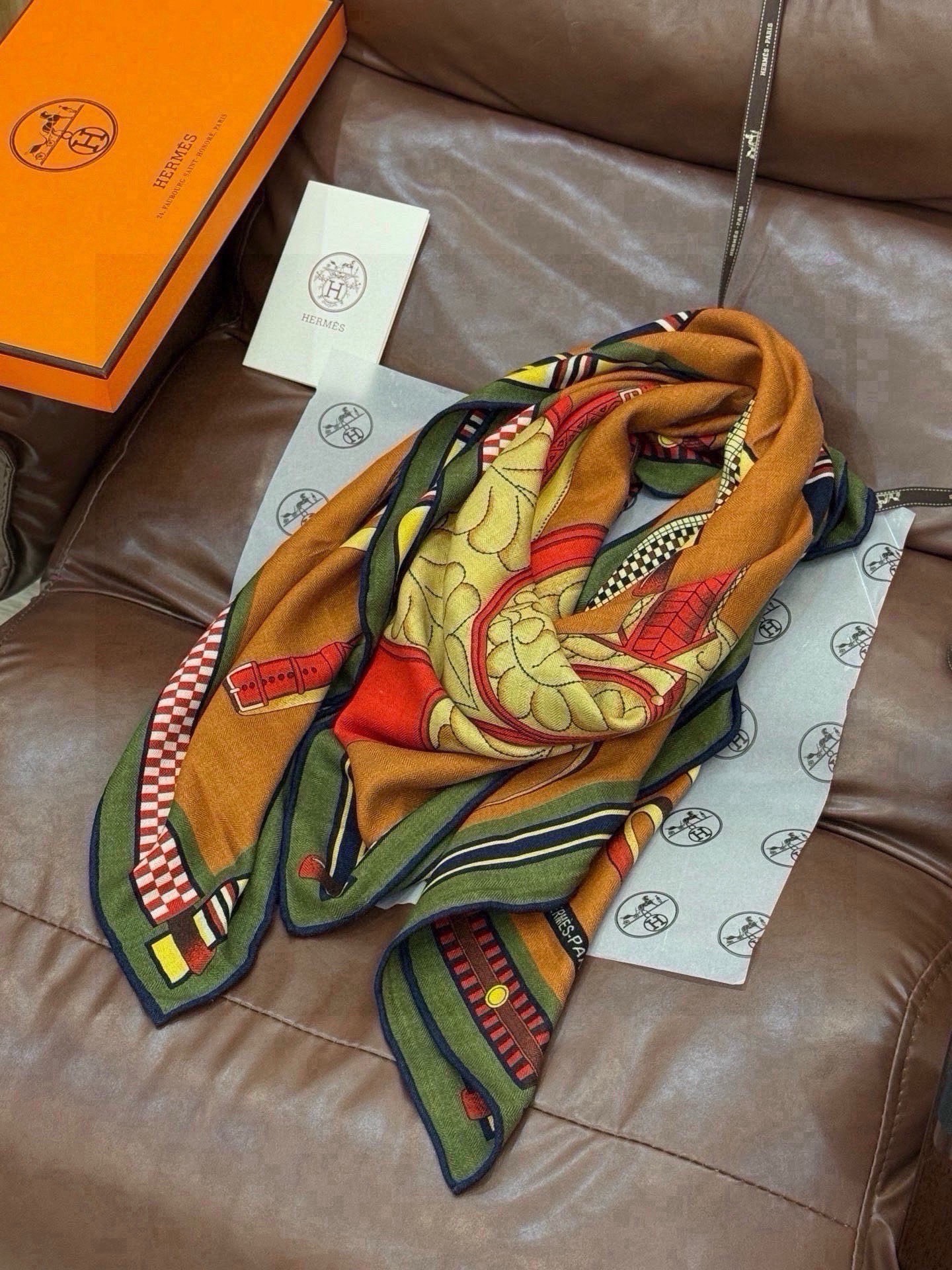 Cheap New Hermes high-quality scarf in 216931, $55 USD- [IB216931] - Replica Hermes Cashmere scarf