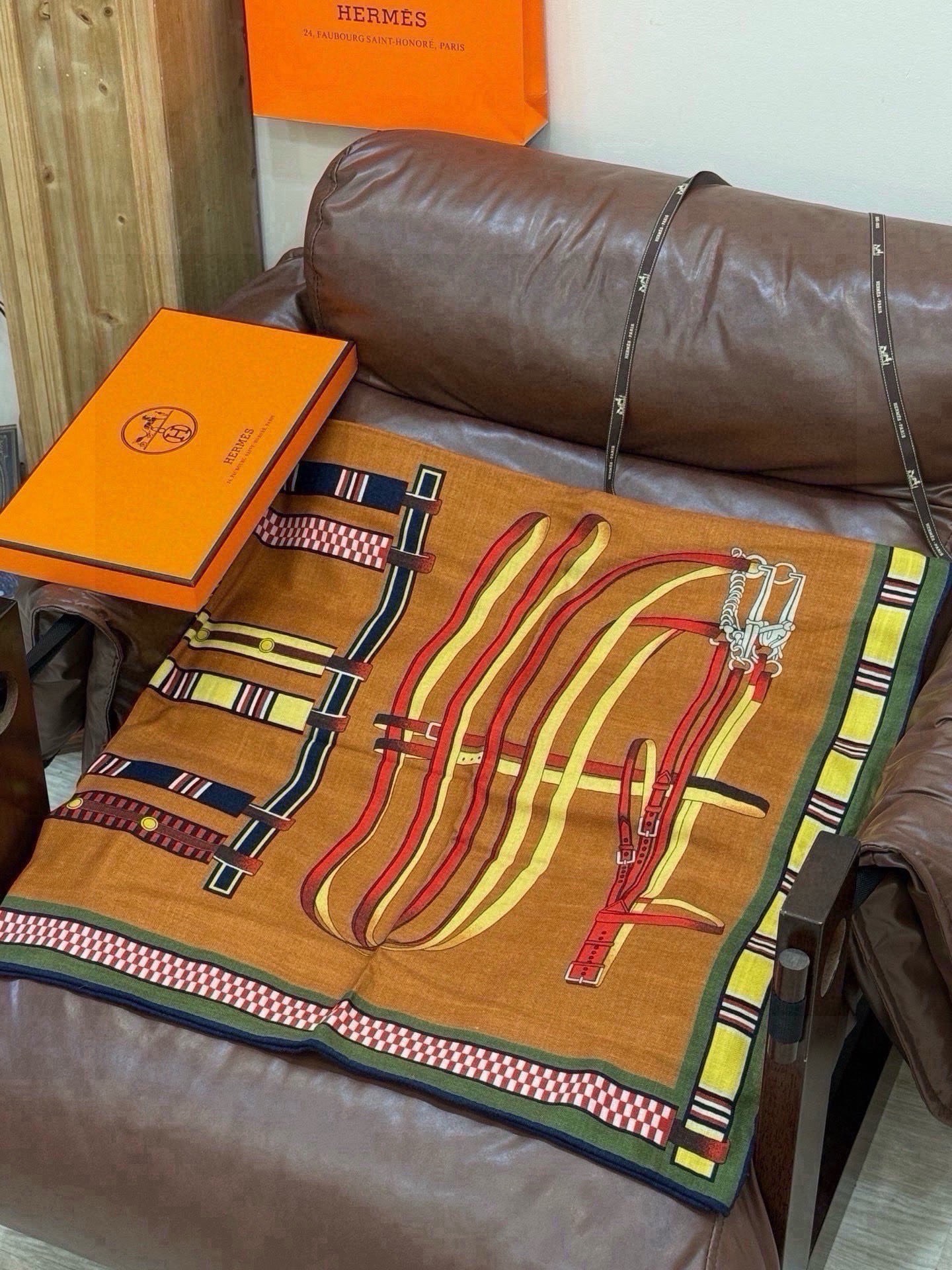 Cheap New Hermes high-quality scarf in 216931, $55 USD- [IB216931] - Replica Hermes Cashmere scarf