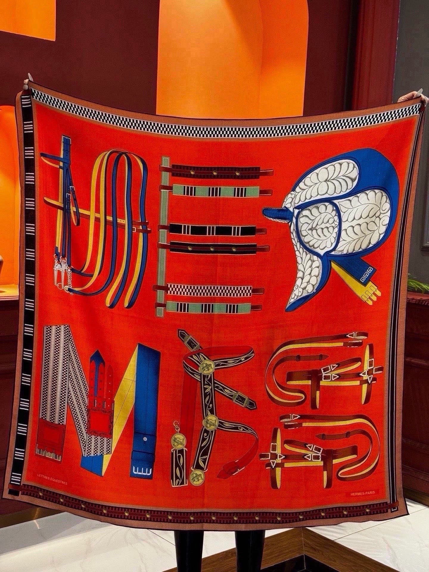 Cheap New Hermes high-quality scarf in 216932, $55 USD- [IB216932] - Replica Hermes Cashmere scarf