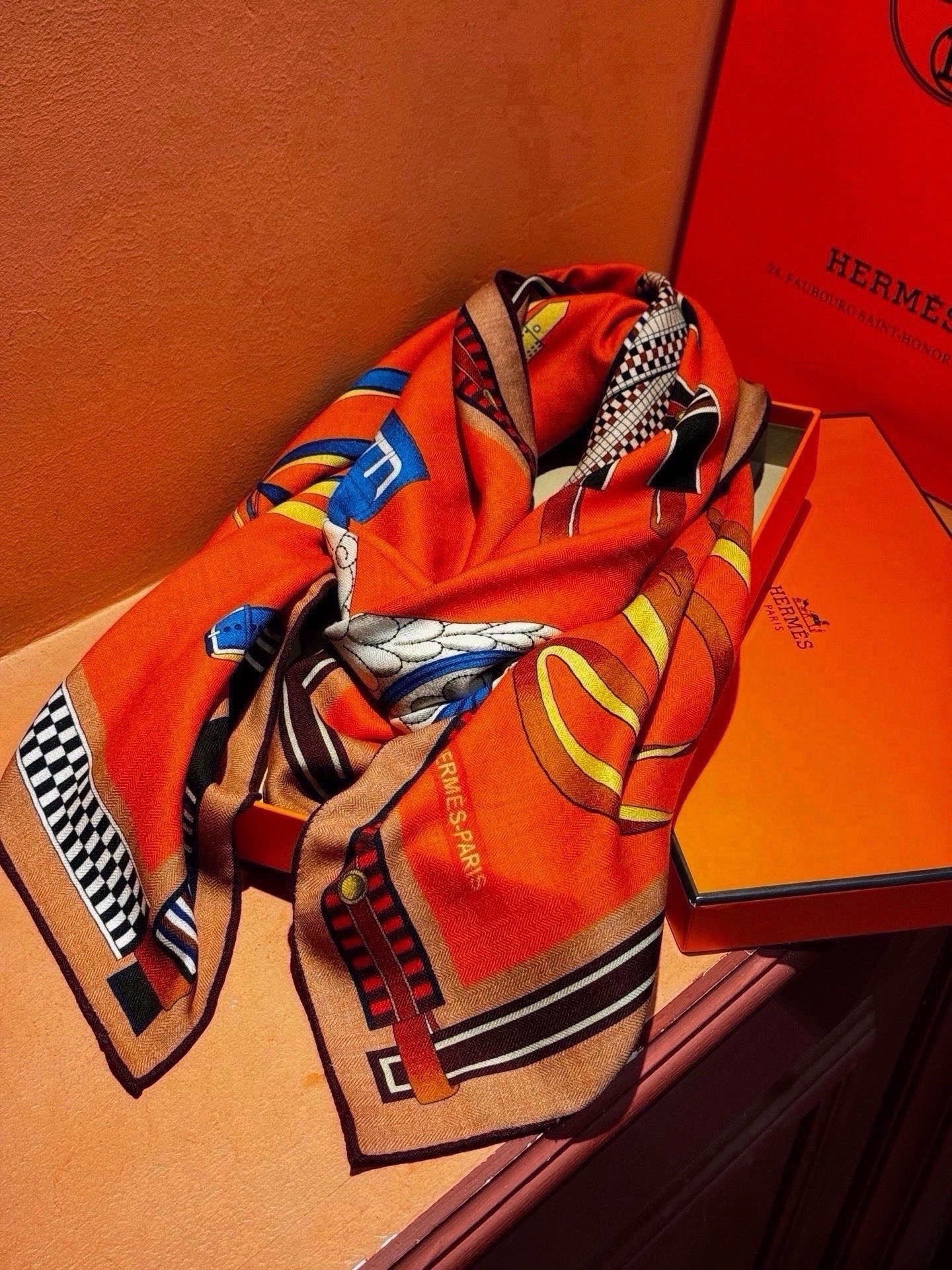 Cheap New Hermes high-quality scarf in 216932, $55 USD- [IB216932] - Replica Hermes Cashmere scarf