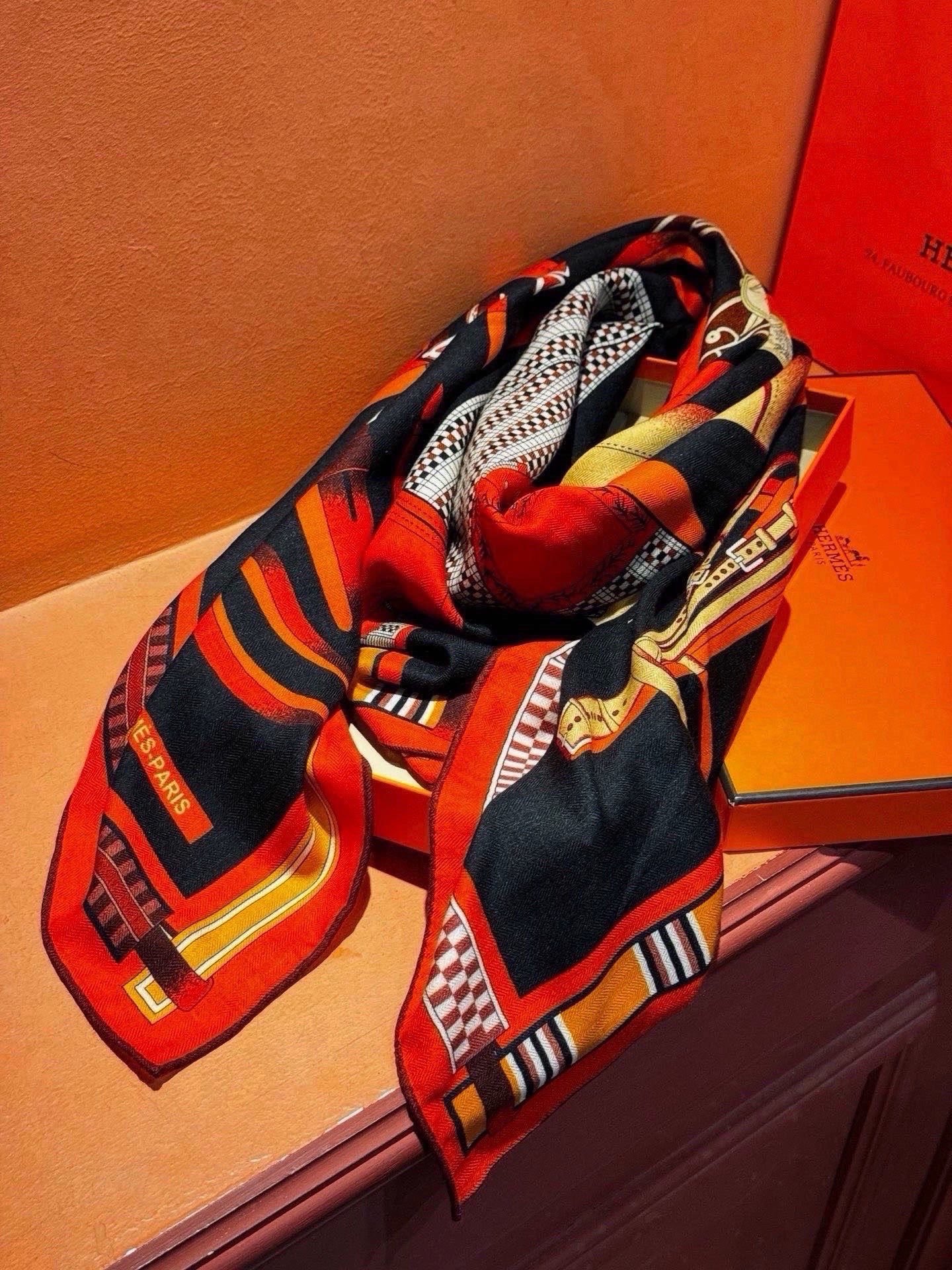 Cheap New Hermes high-quality scarf in 216933, $55 USD- [IB216933] - Replica Hermes Cashmere scarf