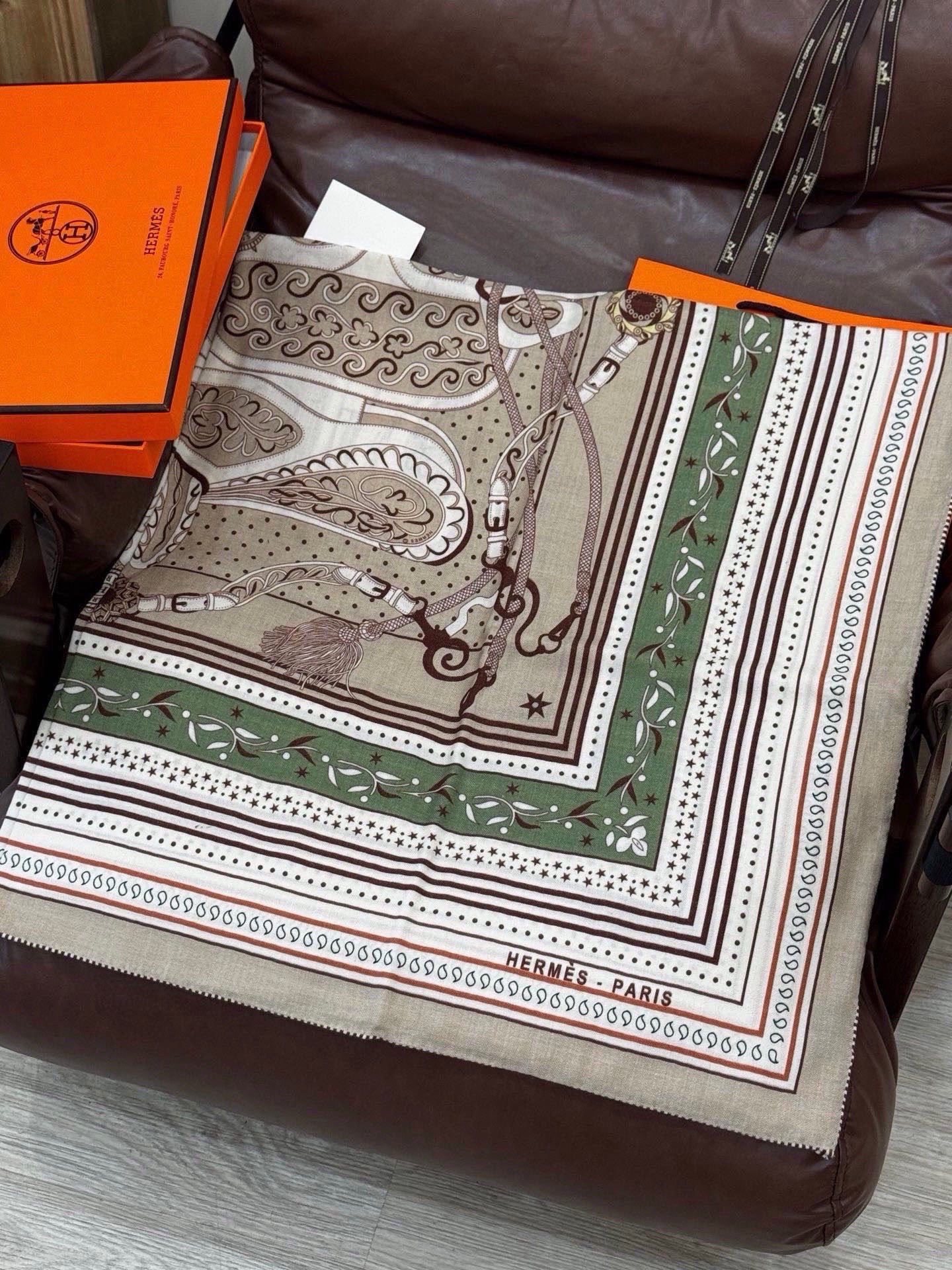 Cheap New Hermes high-quality scarf in 216947, $55 USD- [IB216947] - Replica Hermes Cashmere scarf