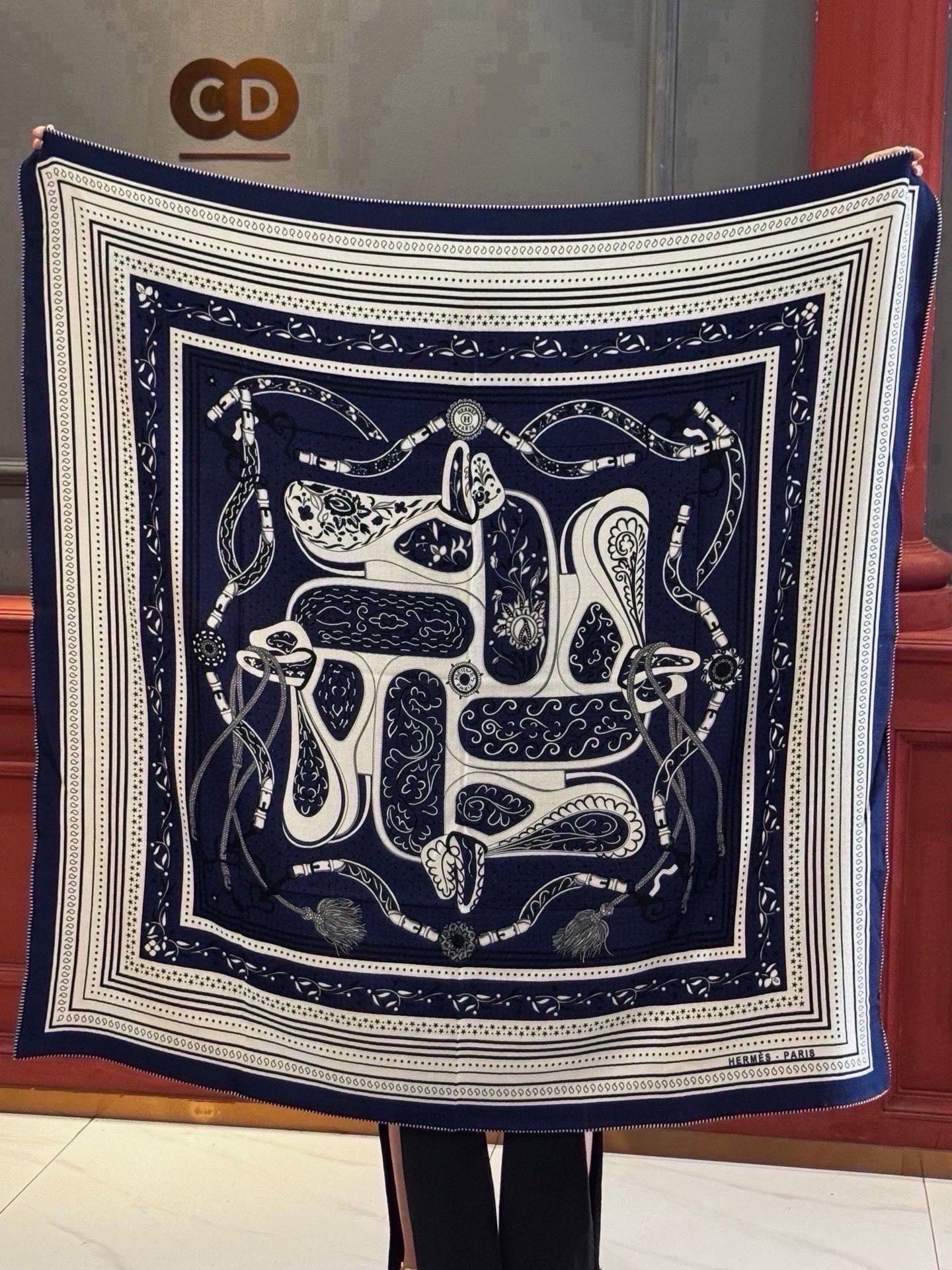 Cheap New Hermes high-quality scarf in 216949, $55 USD- [IB216949] - Replica Hermes Cashmere scarf