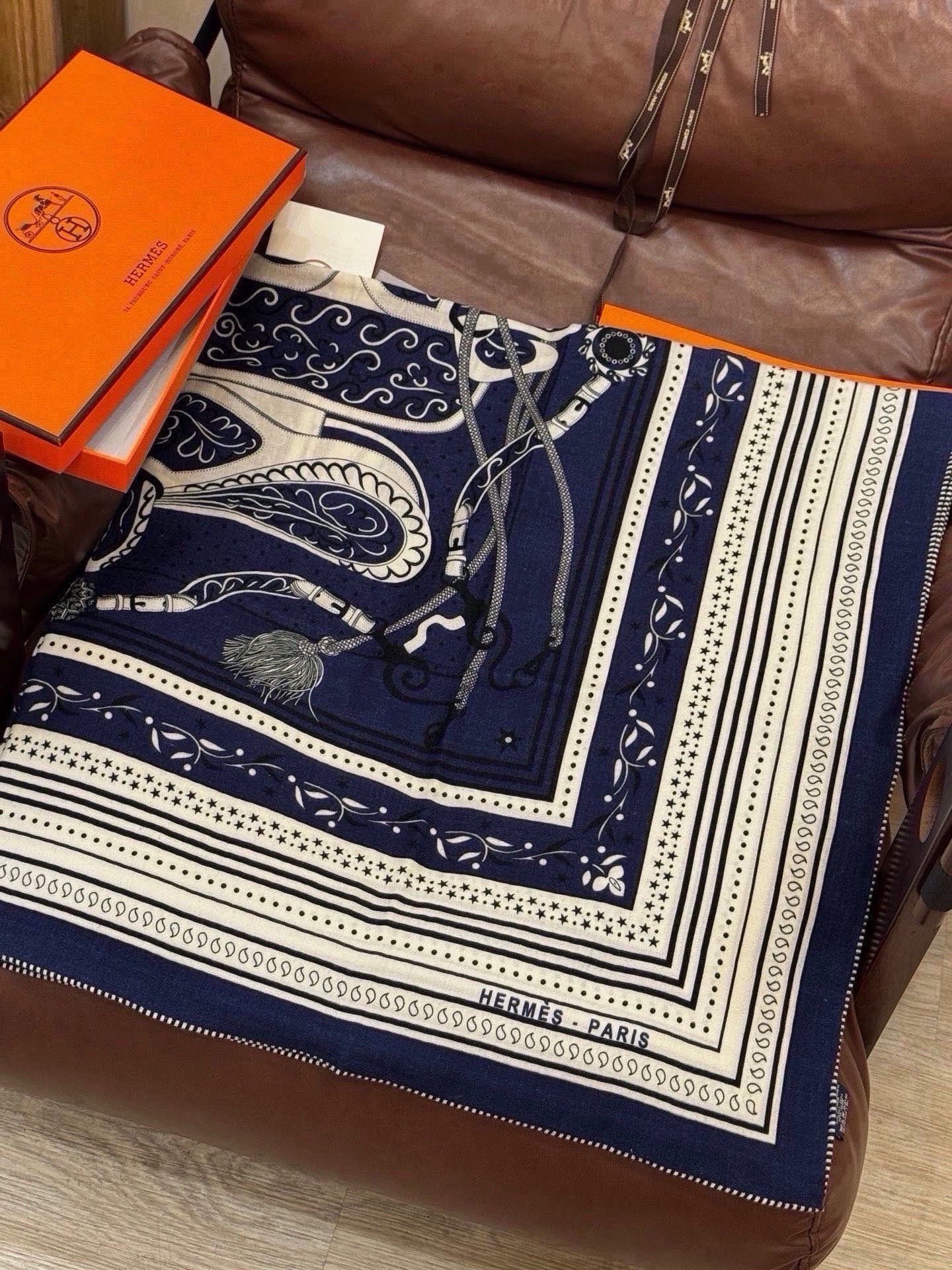 Cheap New Hermes high-quality scarf in 216949, $55 USD- [IB216949] - Replica Hermes Cashmere scarf