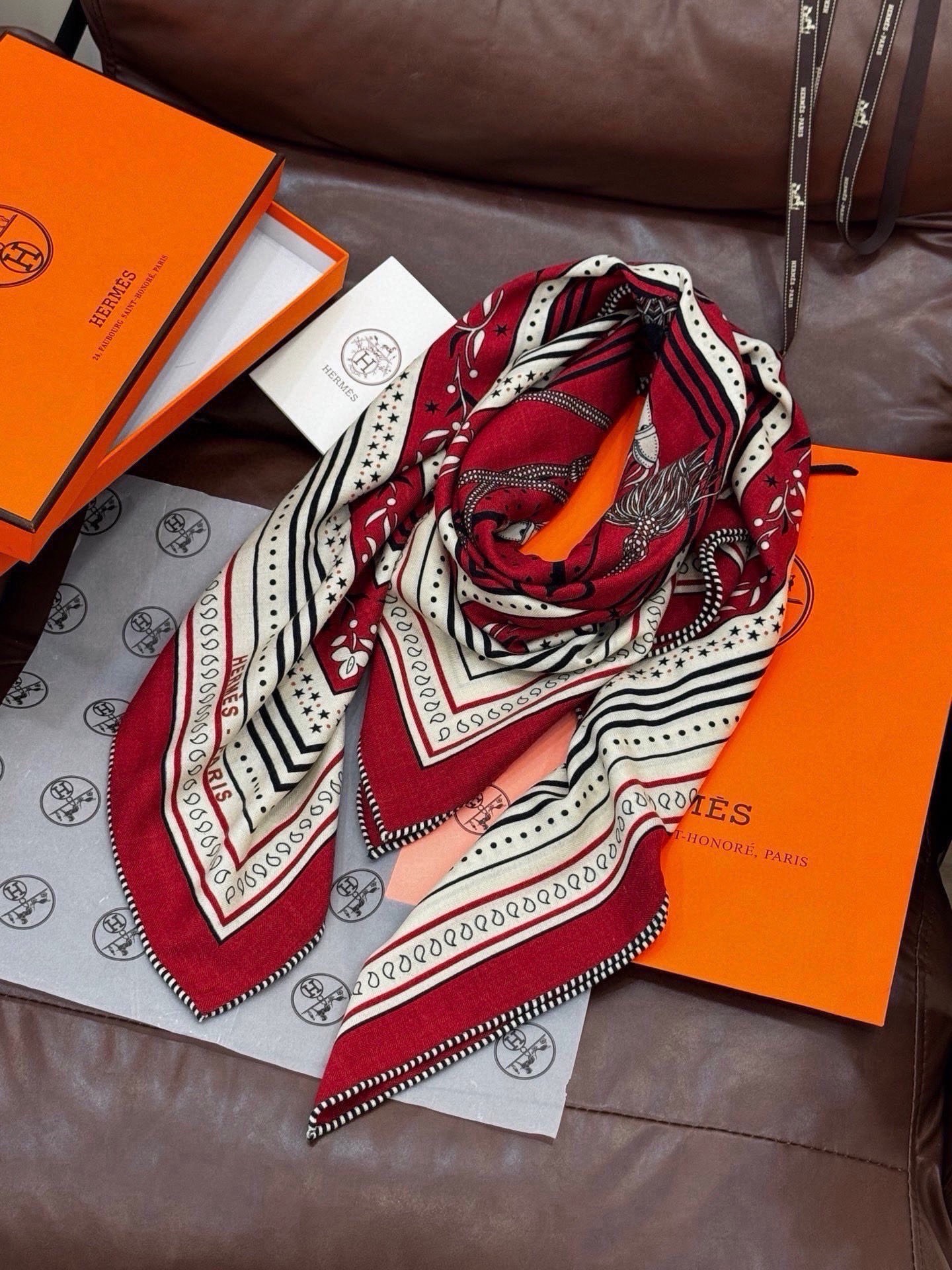 Cheap New Hermes high-quality scarf in 216950, $55 USD- [IB216950] - Replica Hermes Cashmere scarf