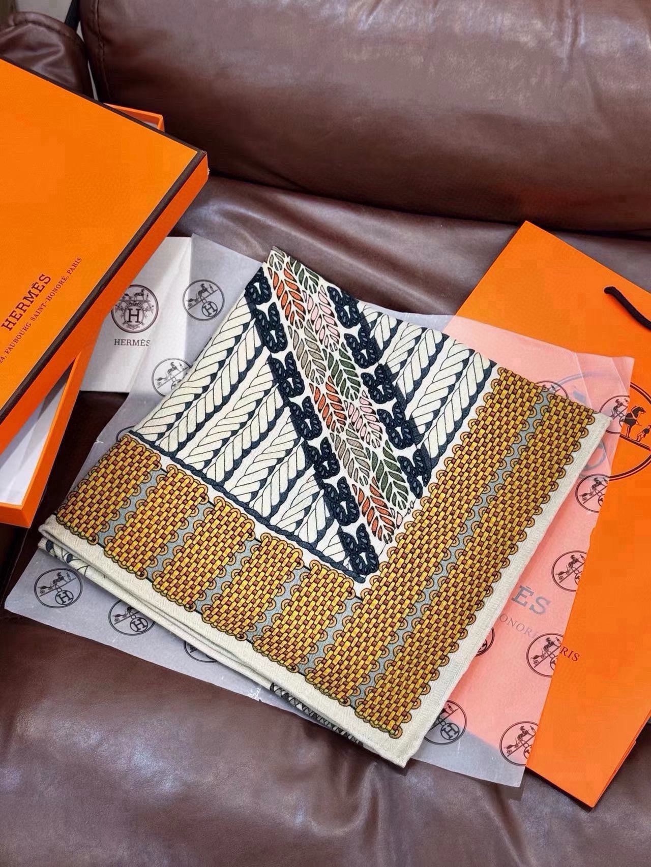 Cheap New Hermes high-quality scarf in 216951, $55 USD- [IB216951] - Replica Hermes Cashmere scarf