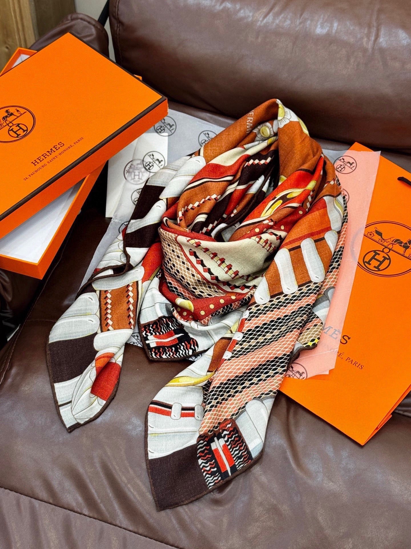 Cheap New Hermes high-quality scarf in 216953, $55 USD- [IB216953] - Replica Hermes Cashmere scarf