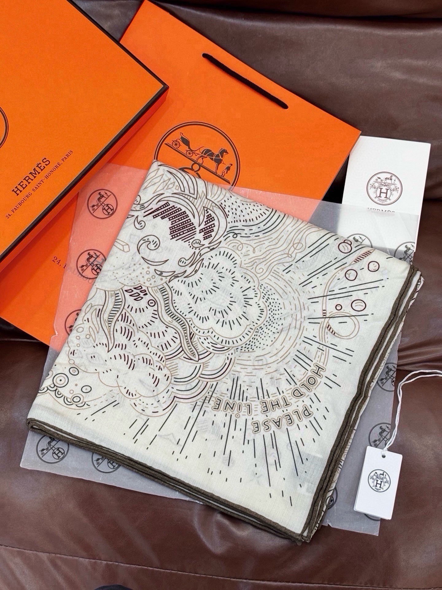 Cheap New Hermes high-quality scarf in 216956, $55 USD- [IB216956] - Replica Hermes Cashmere scarf