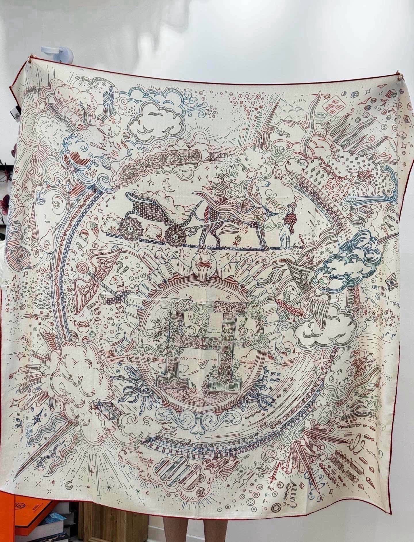 Cheap New Hermes high-quality scarf in 216957, $55 USD- [IB216957] - Replica Hermes Cashmere scarf