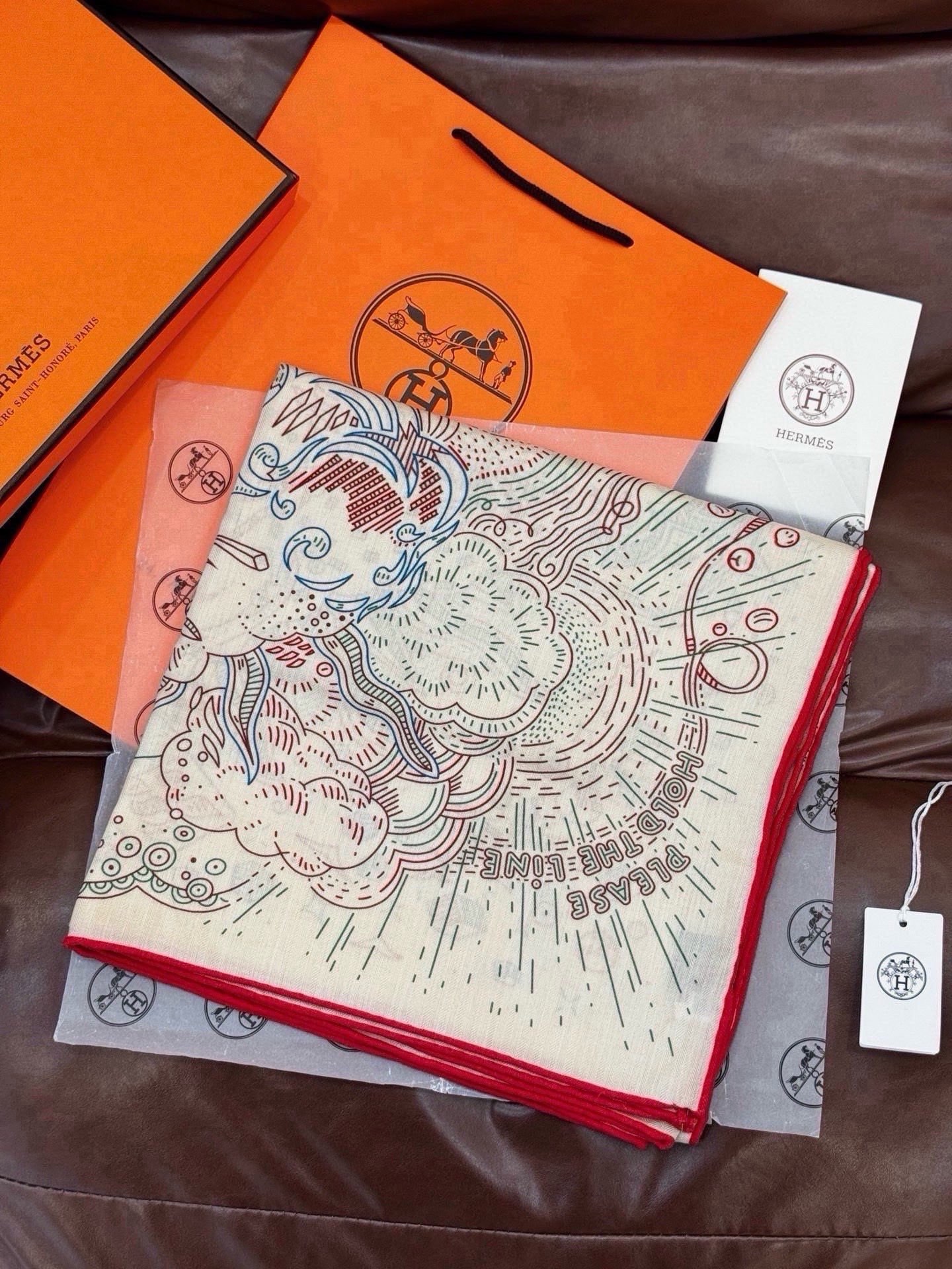 Cheap New Hermes high-quality scarf in 216957, $55 USD- [IB216957] - Replica Hermes Cashmere scarf