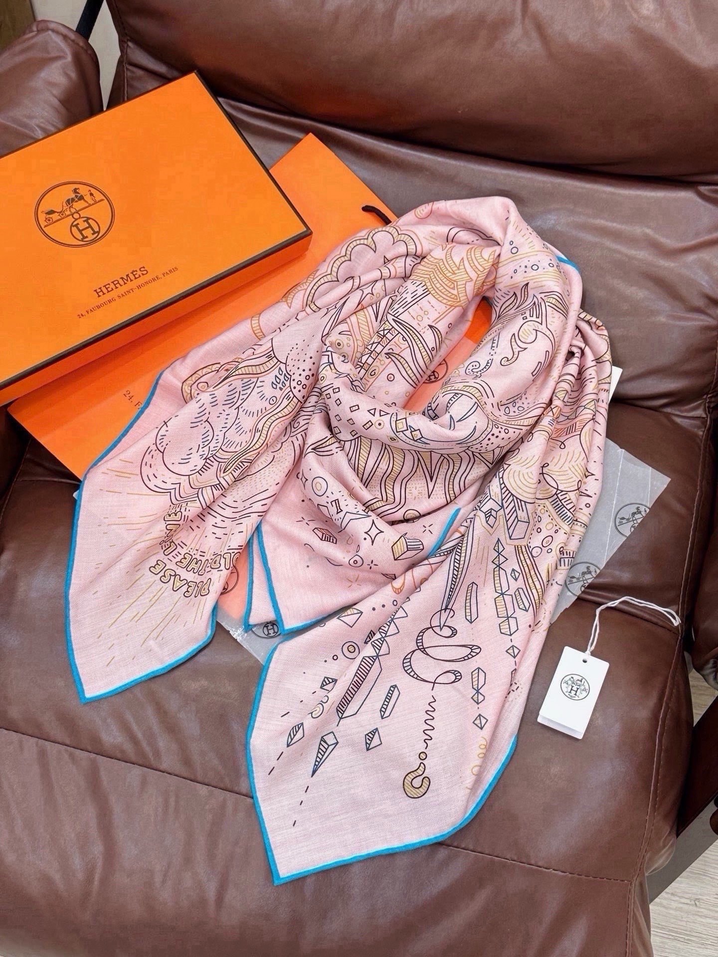 Cheap New Hermes high-quality scarf in 216958, $55 USD- [IB216958] - Replica Hermes Cashmere scarf