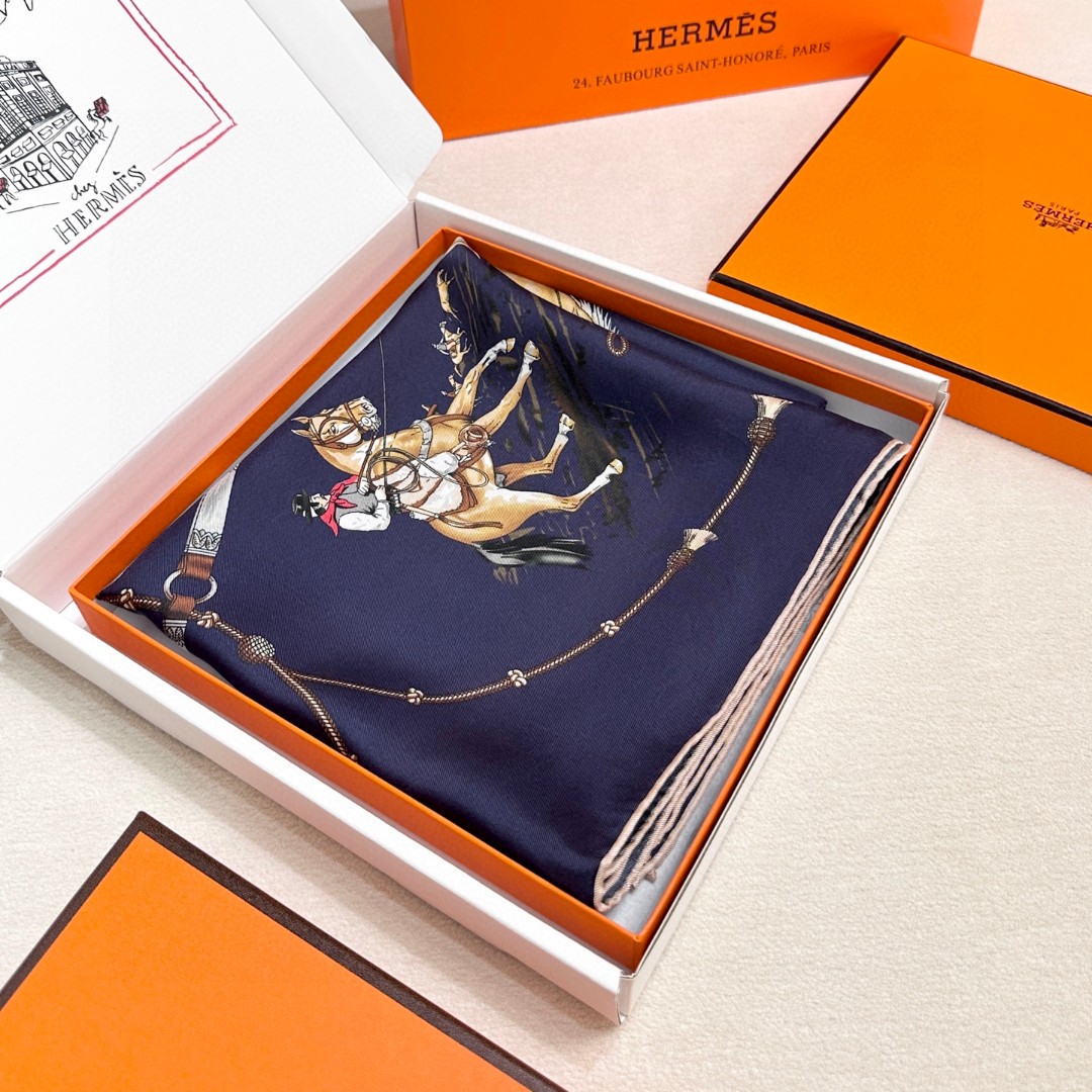 Cheap New Hermes high-quality scarf in 216961, $55 USD- [IB216961] - Replica Hermes Cashmere scarf