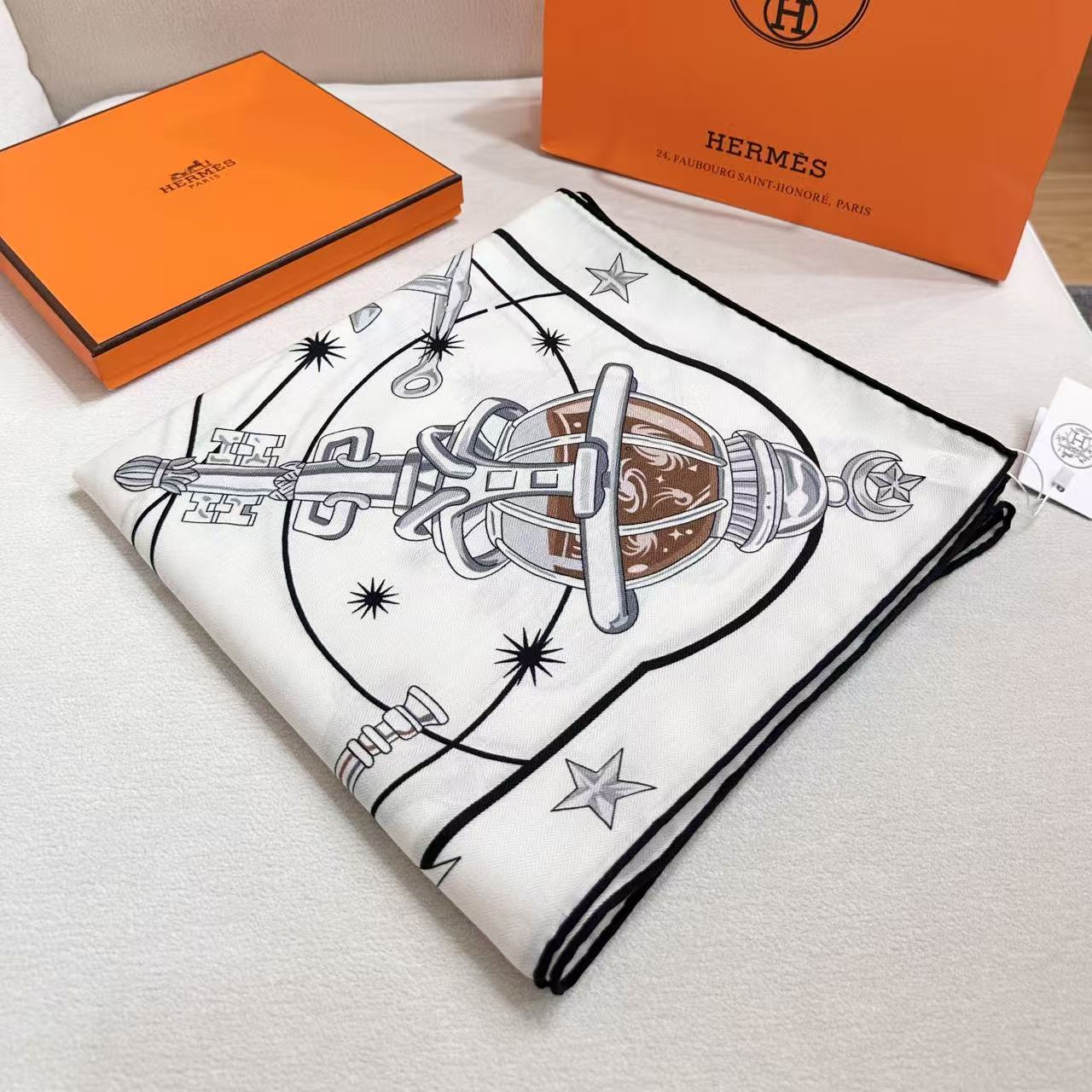 Cheap New Hermes high-quality scarf in 216962, $55 USD- [IB216962] - Replica Hermes Cashmere scarf