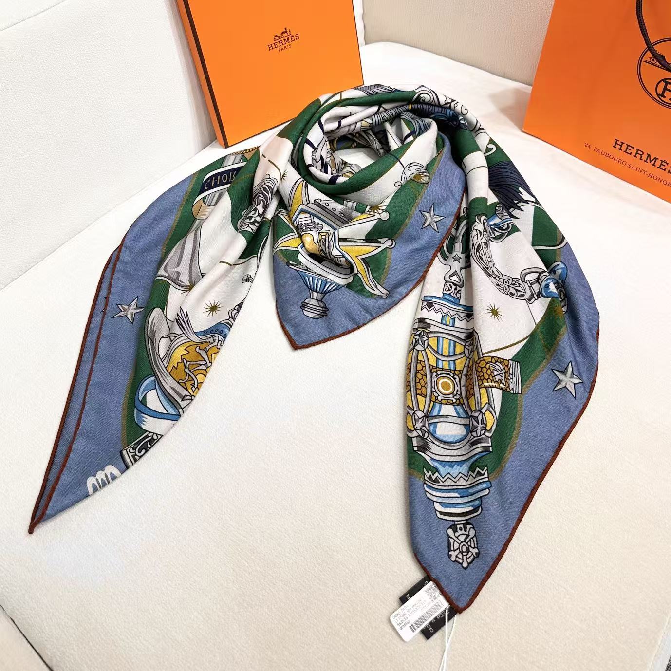 Cheap New Hermes high-quality scarf in 216963, $55 USD- [IB216963] - Replica Hermes Cashmere scarf