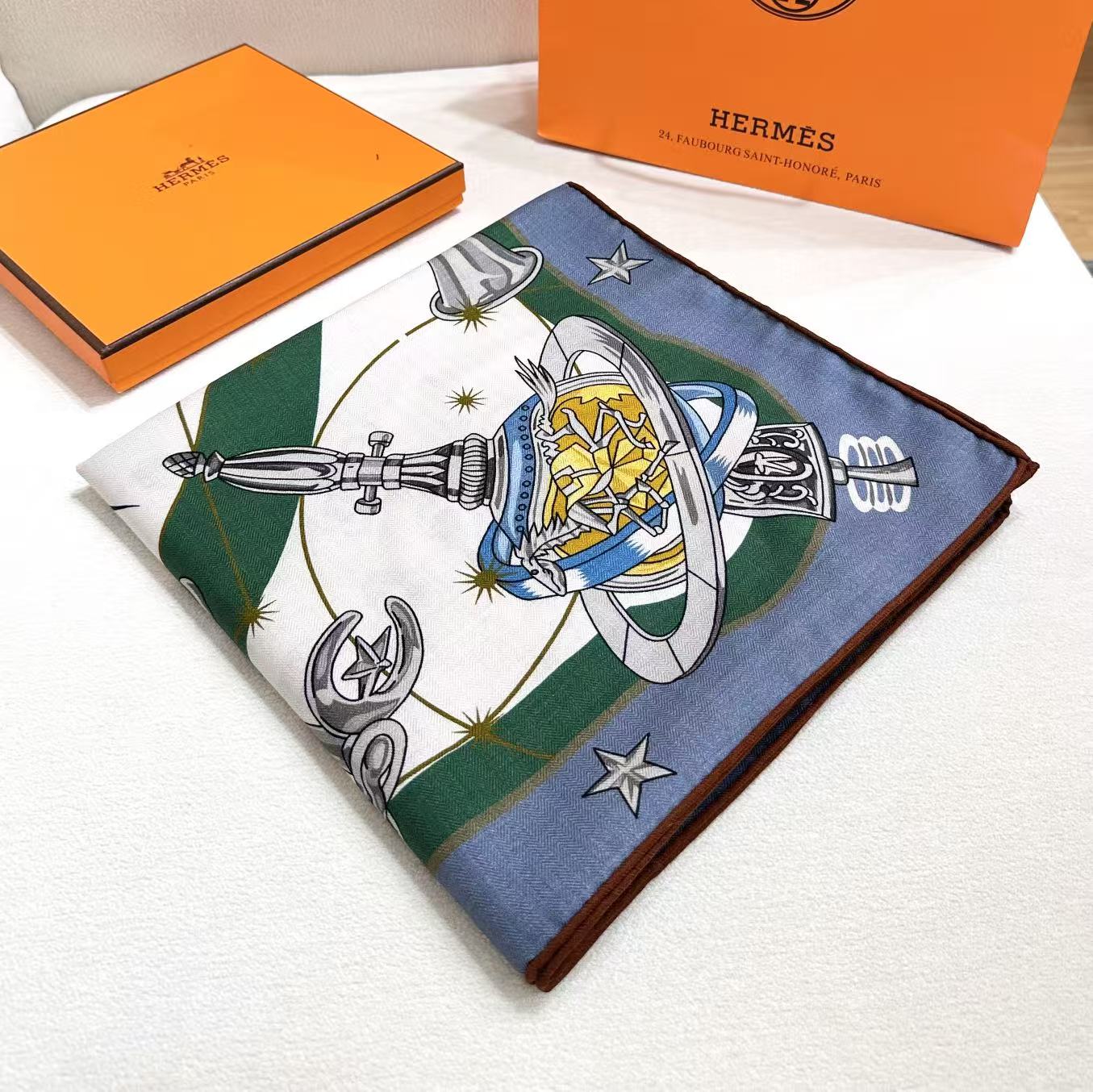 Cheap New Hermes high-quality scarf in 216963, $55 USD- [IB216963] - Replica Hermes Cashmere scarf