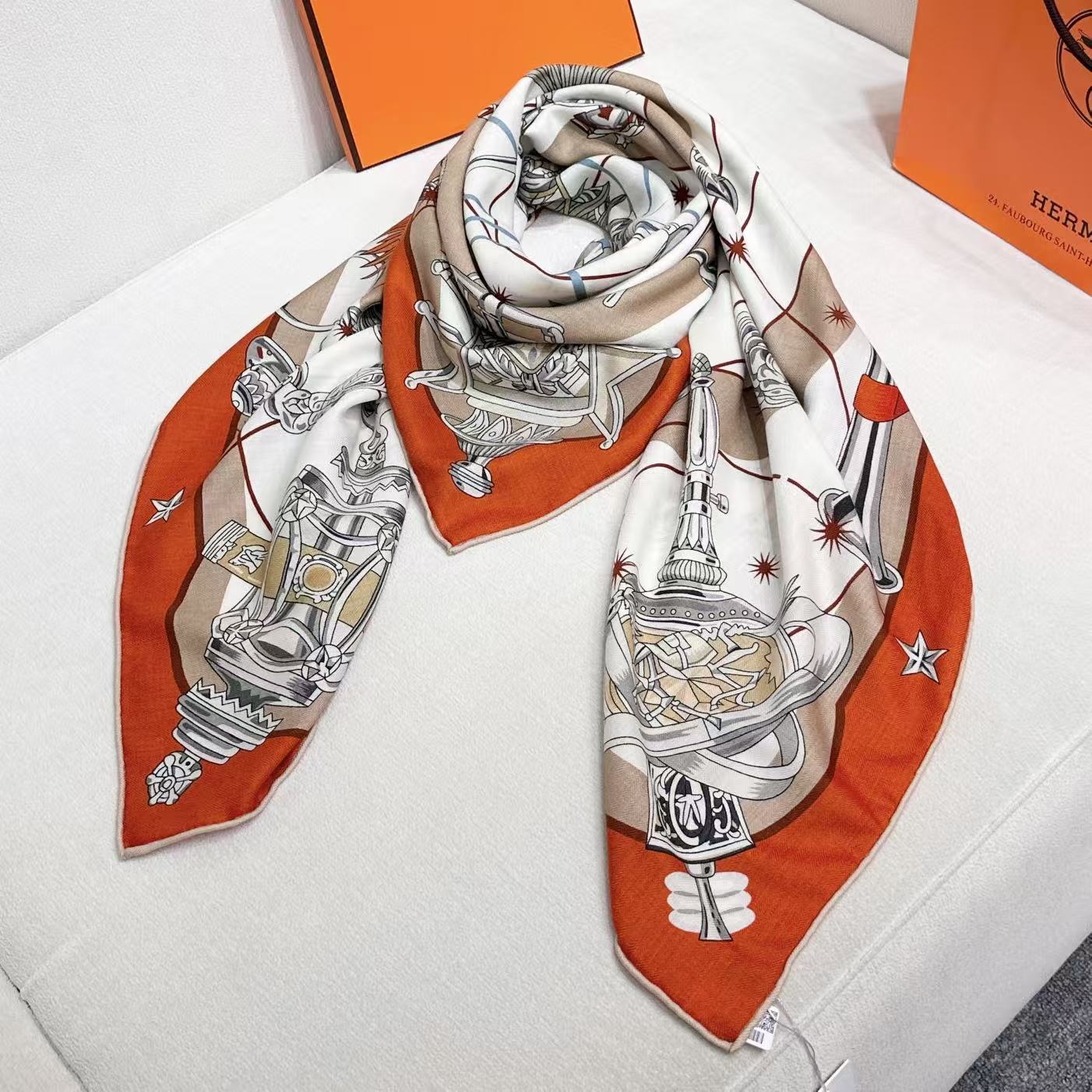 Cheap New Hermes high-quality scarf in 216964, $55 USD- [IB216964] - Replica Hermes Cashmere scarf