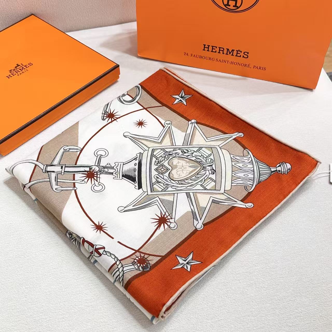 Cheap New Hermes high-quality scarf in 216964, $55 USD- [IB216964] - Replica Hermes Cashmere scarf
