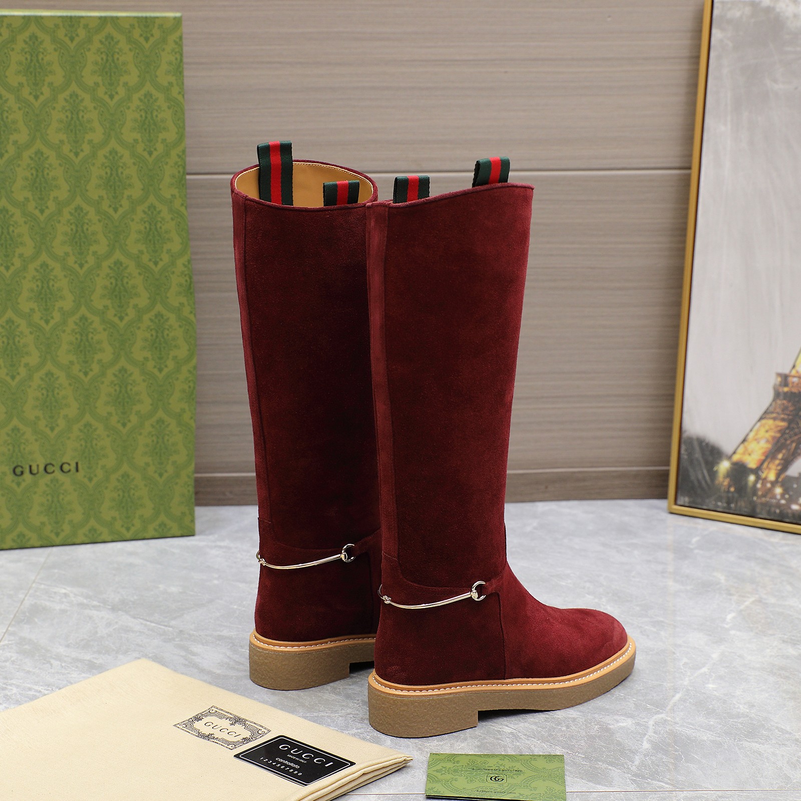 Cheap Gucci Boots For Women in 217045, $160 USD- [IB217045] - Replica Gucci Boots For Women