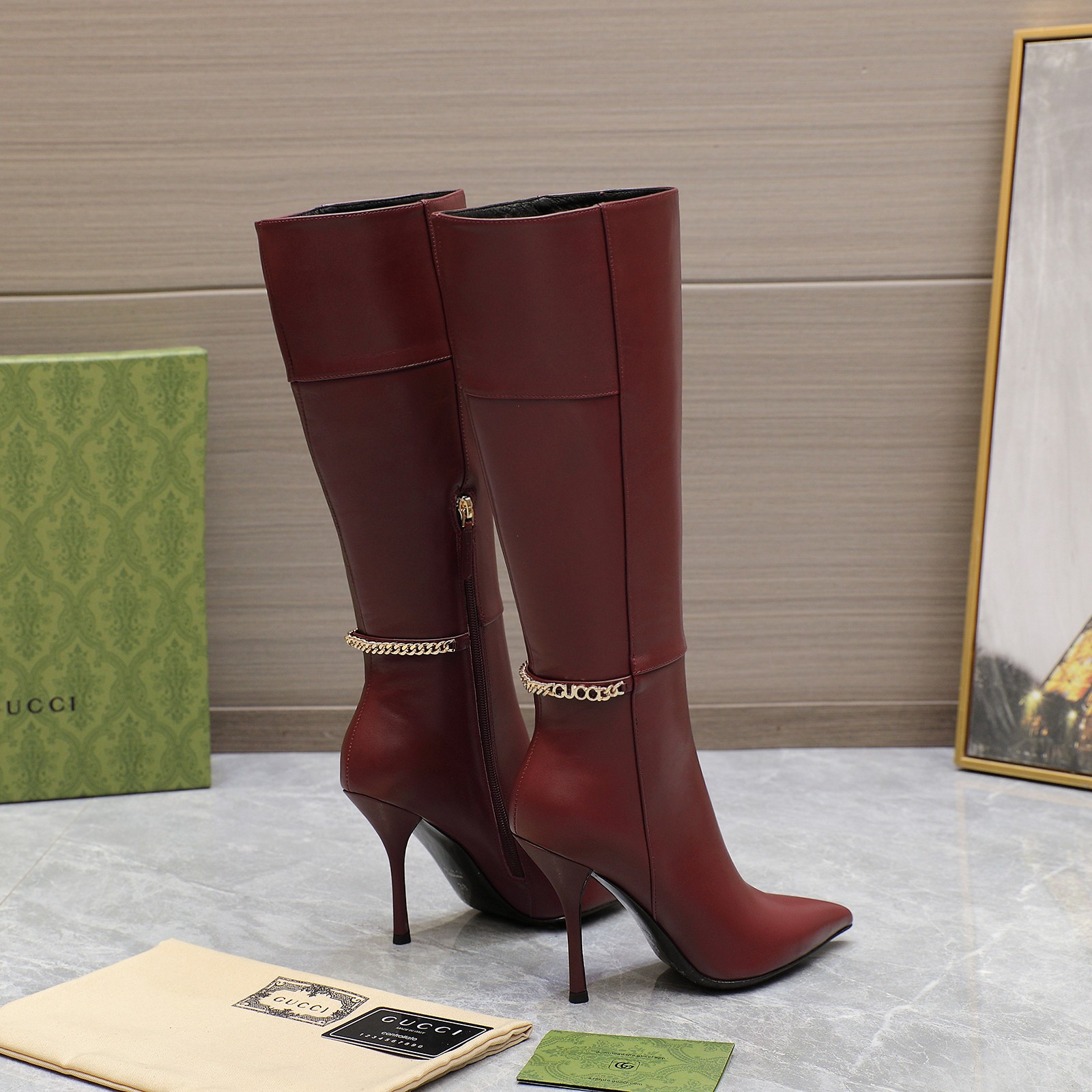Cheap Gucci Boots For Women in 217048, $160 USD- [IB217048] - Replica Gucci Boots For Women