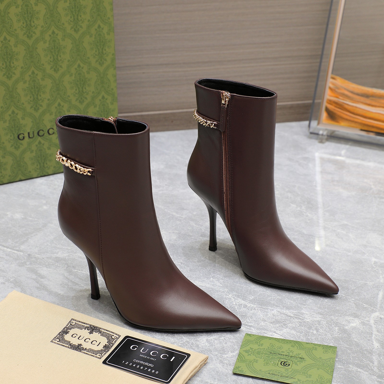 Cheap Gucci Boots For Women in 217050, $135 USD- [IB217050] - Replica Gucci Boots For Women