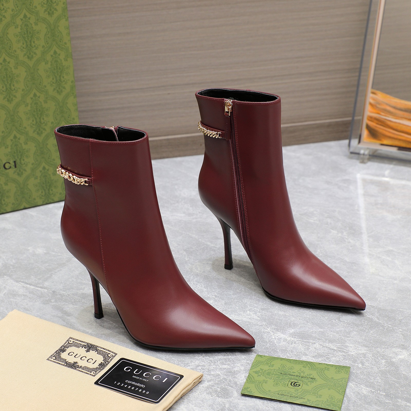 Cheap Gucci Boots For Women in 217051, $135 USD- [IB217051] - Replica Gucci Boots For Women